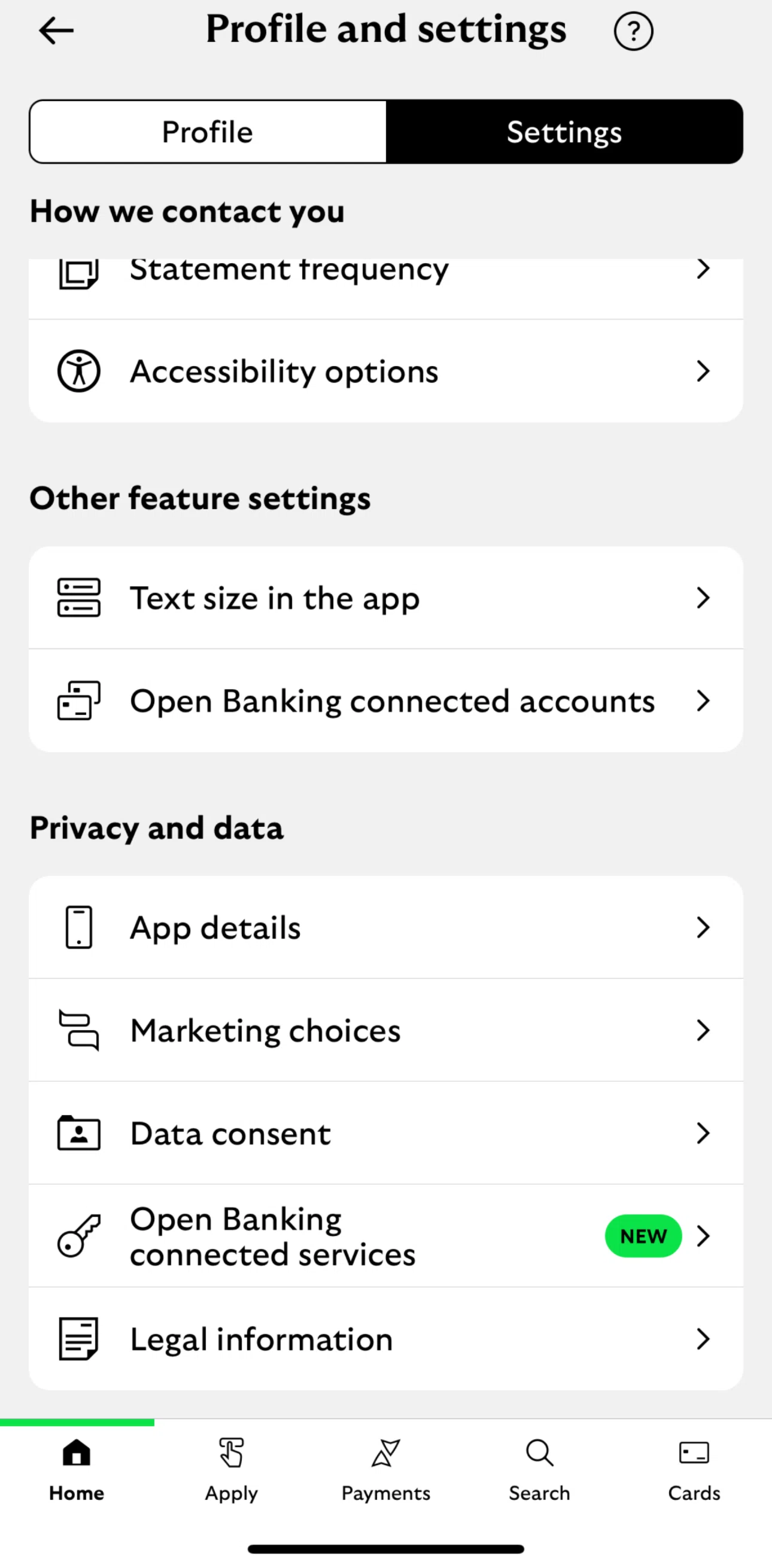 Lloyds Mobile Banking Screen screen in the Data consent flow