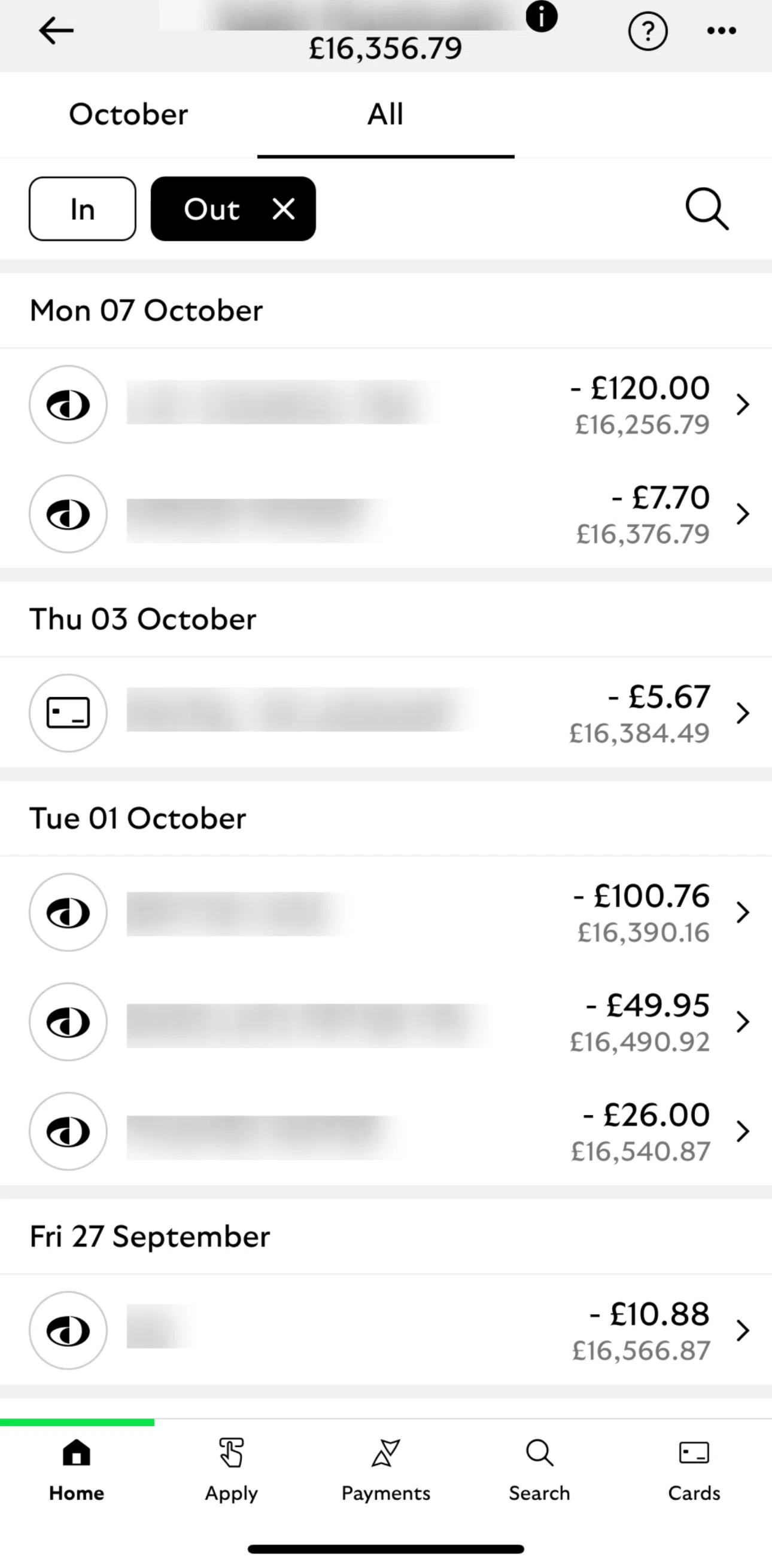 Lloyds Mobile Banking Screen screen in the Transaction details flow