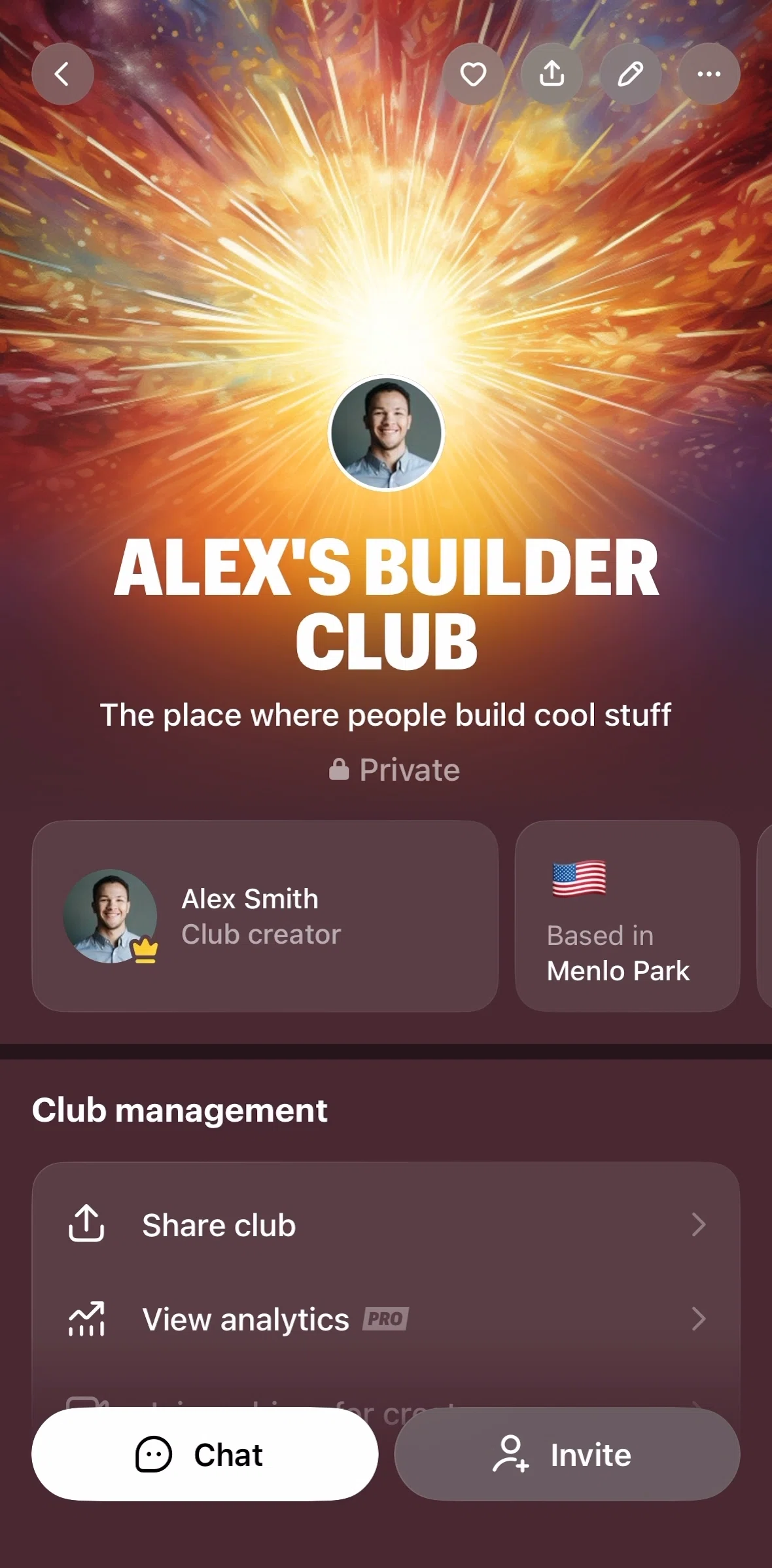 Locals Screen screen in the My club flow
