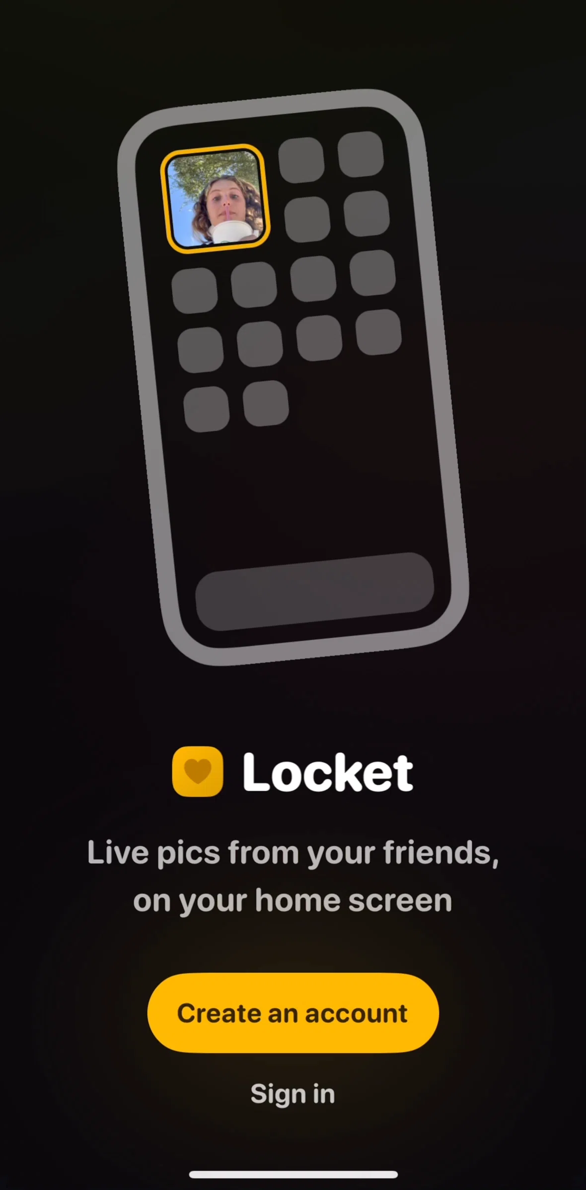 Locket Screen screen in the Logging in flow