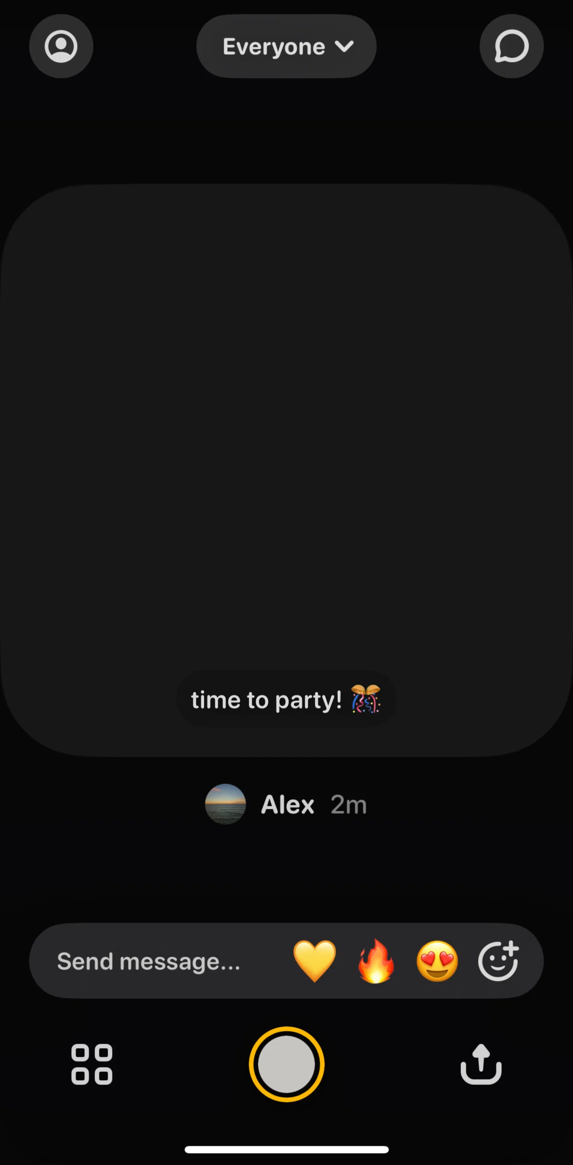 Locket Screen screen in the Sending a message flow