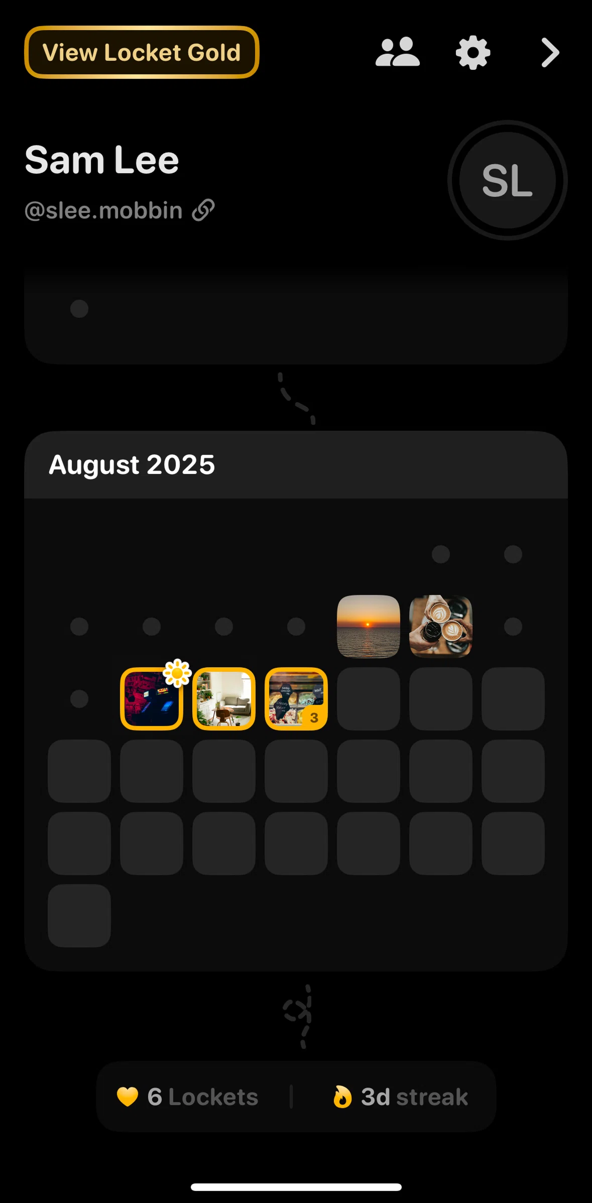 Locket Screen screen in the View a photo flow