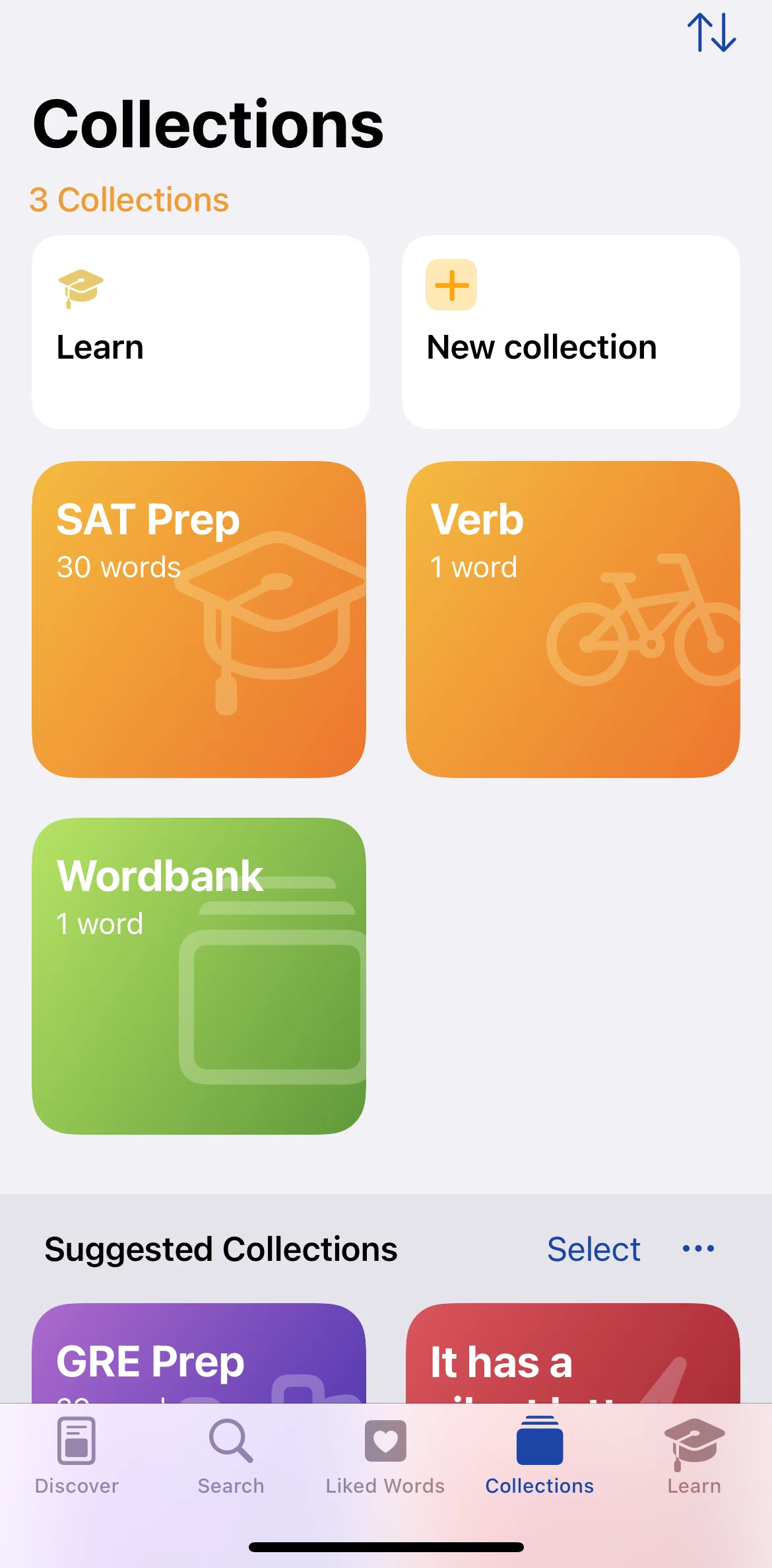 LookUp Screen screen in the Collection options flow