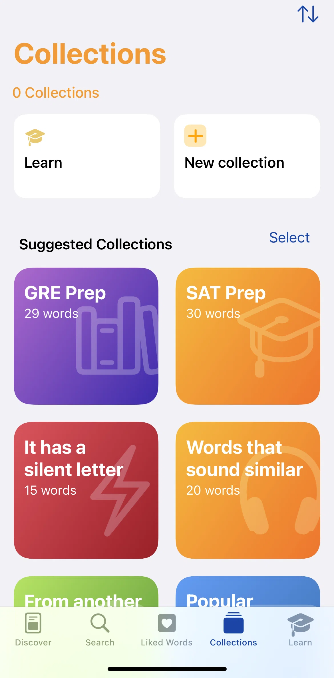 LookUp Screen screen in the Collections flow