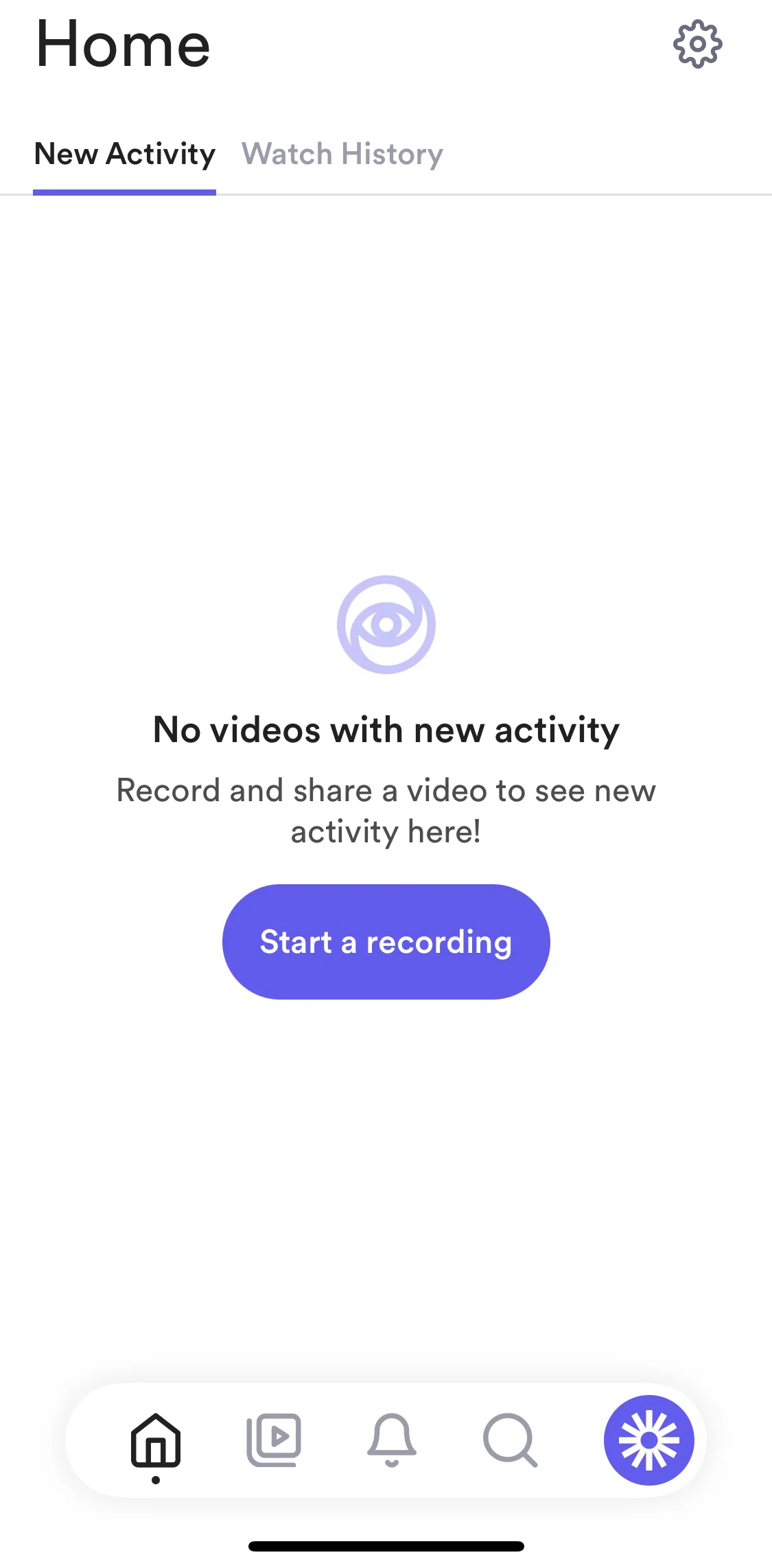 Loom Screen screen in the Starting a recording flow