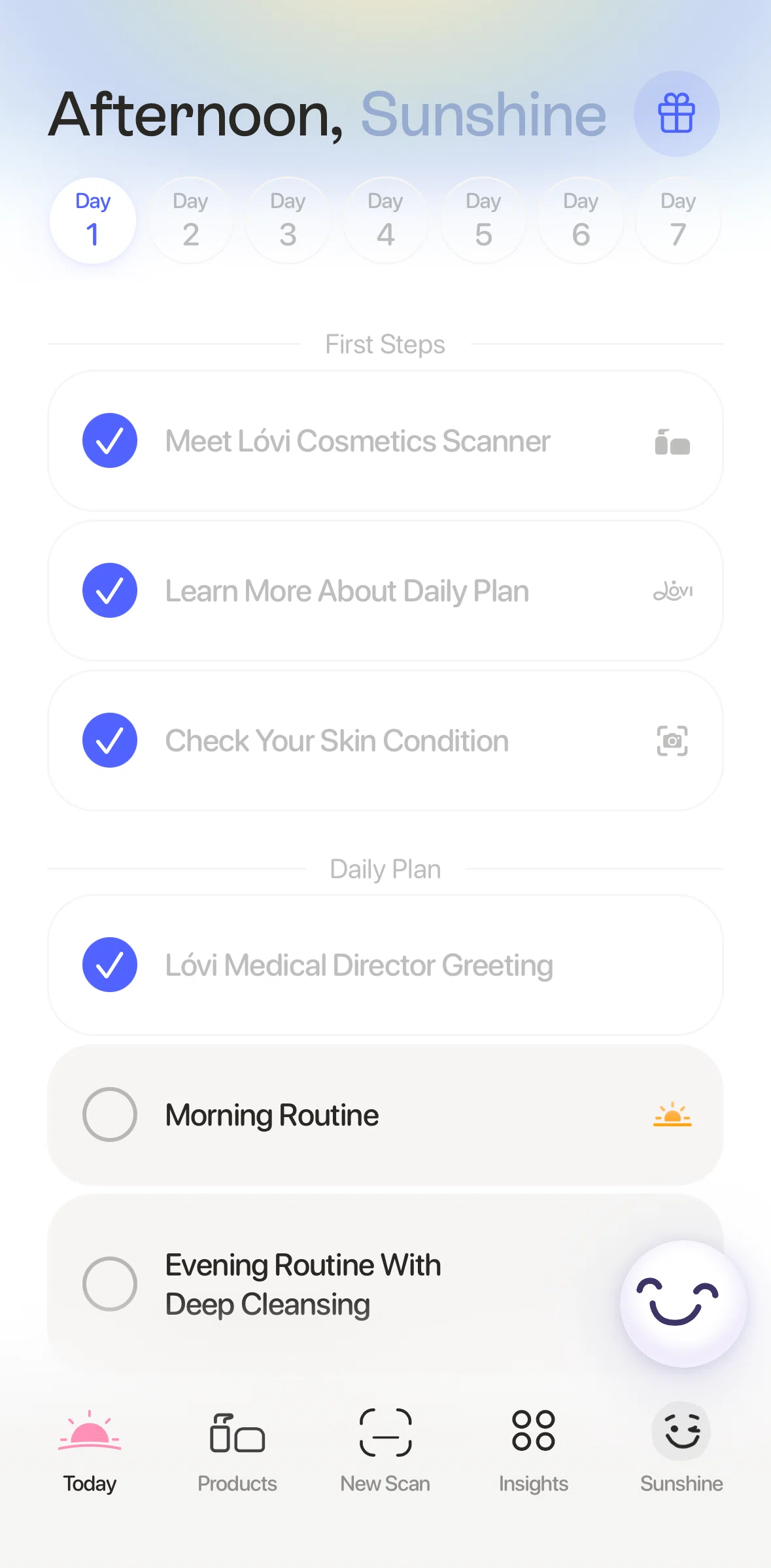 Lovi Screen screen in the Products flow