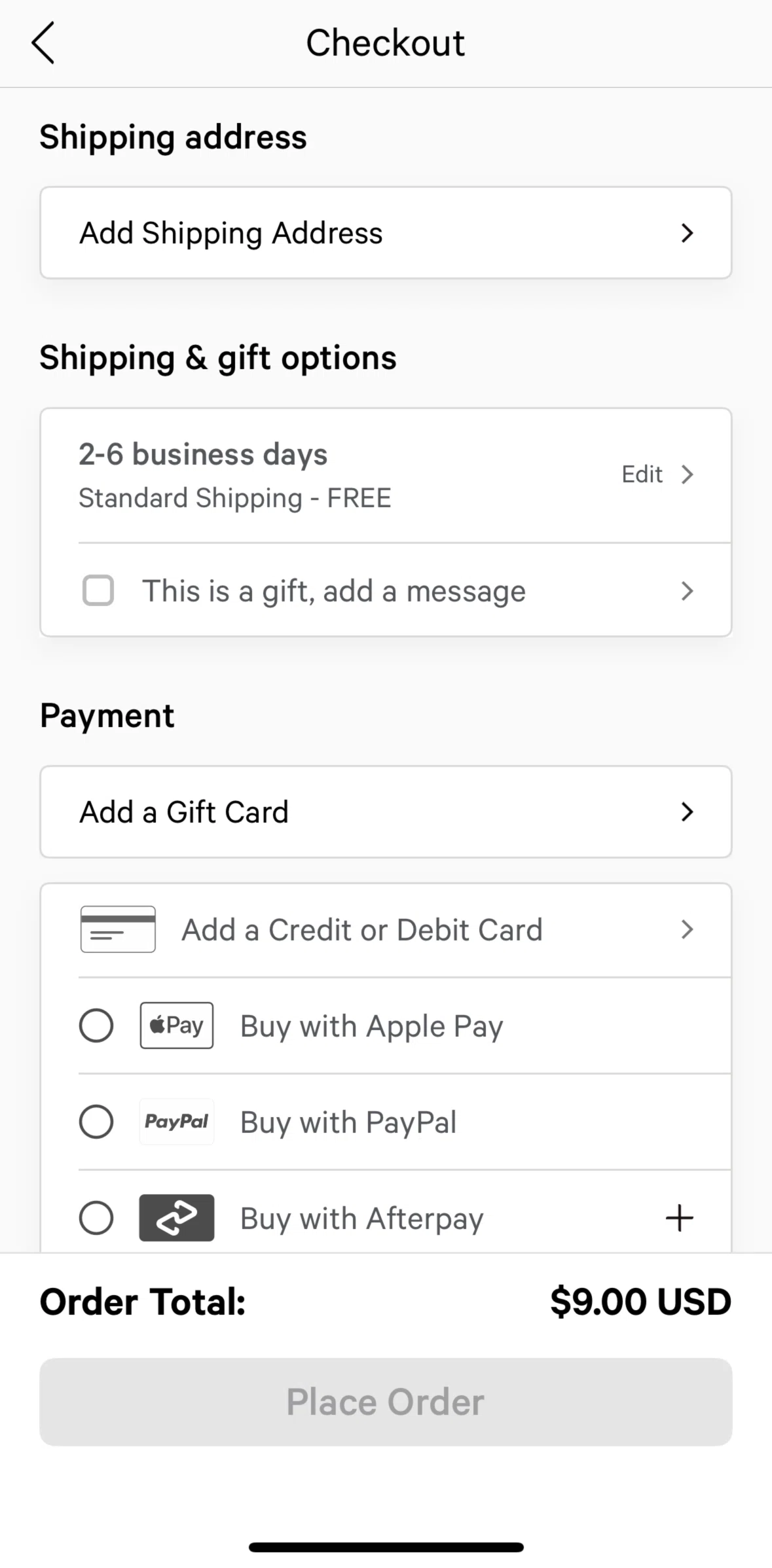 lululemon Screen screen in the Adding a payment method flow