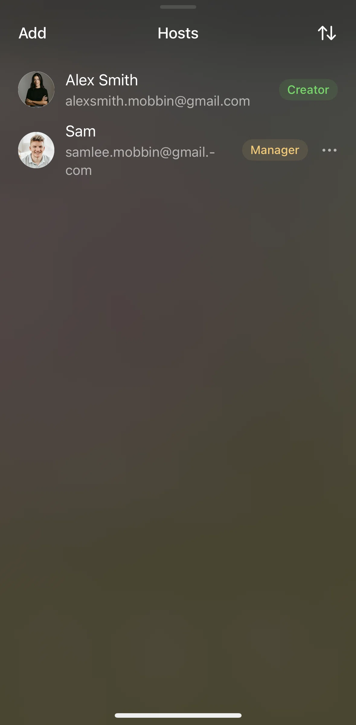 Luma Screen screen in the Hiding from event page flow