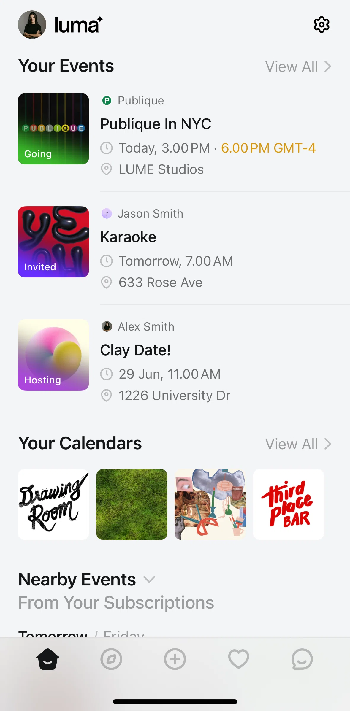 Luma Screen screen in the Notifications flow