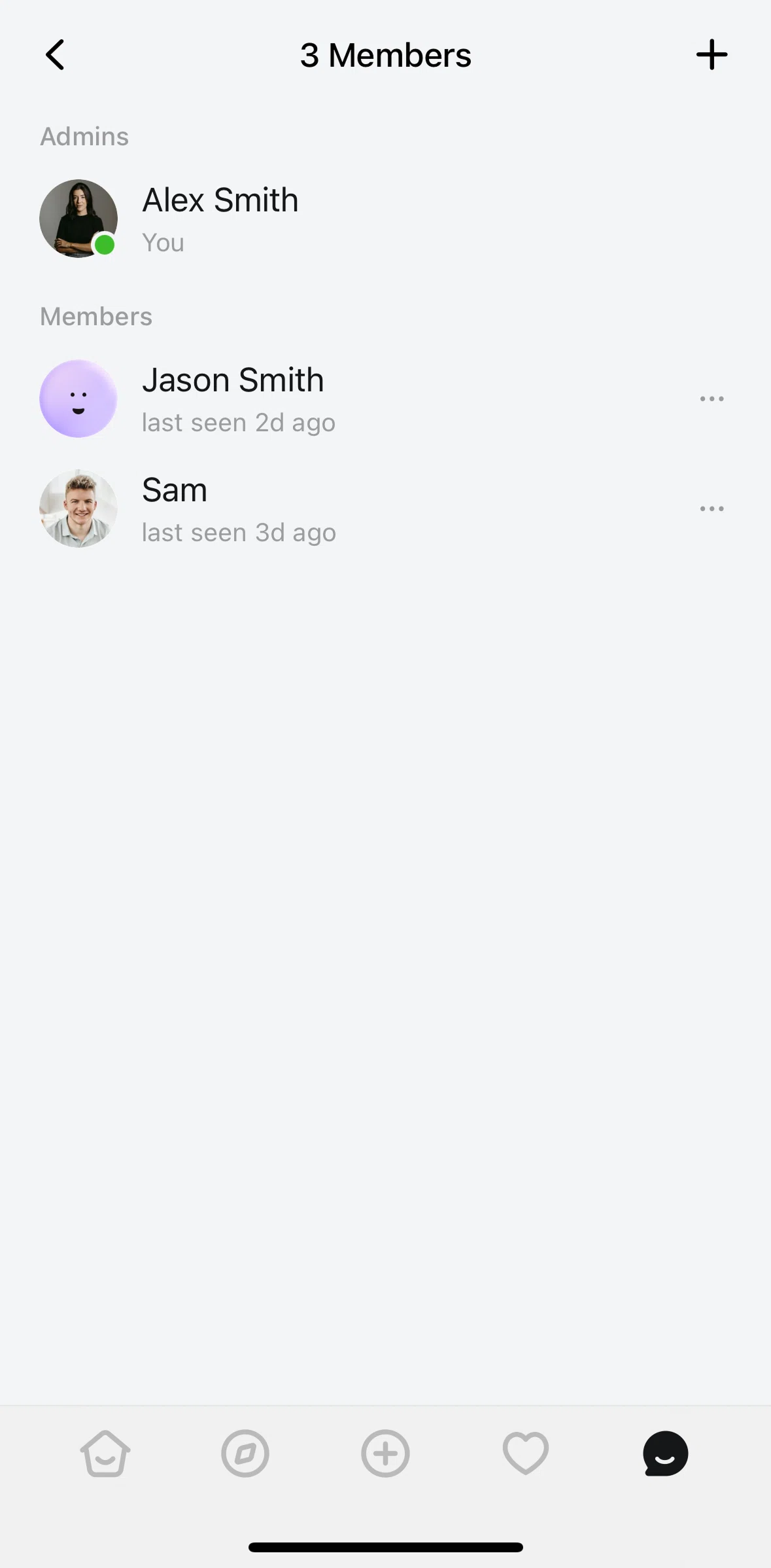 Luma Screen screen in the Promoting a member to admin flow