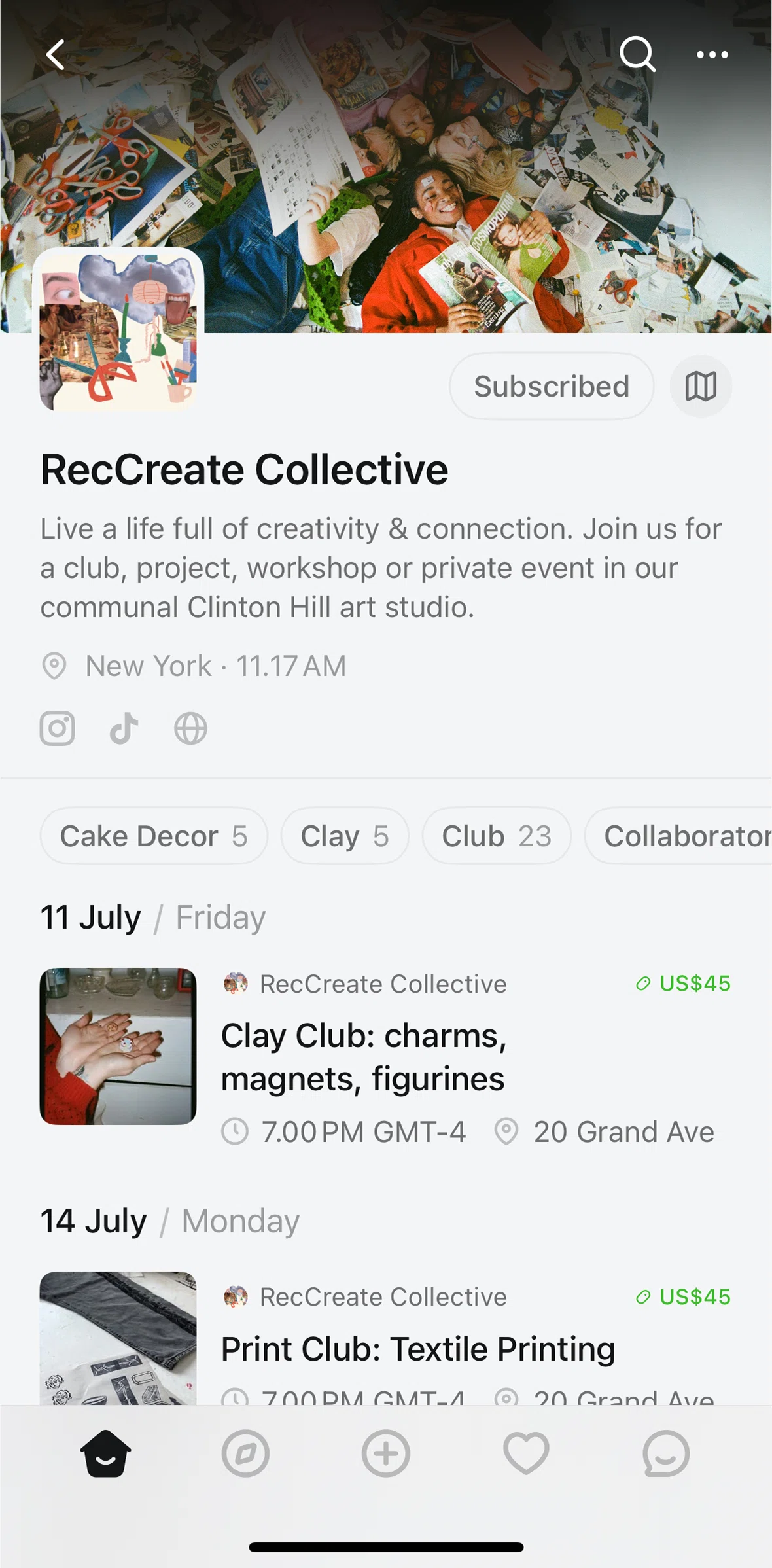 Luma Screen screen in the Searching for events flow