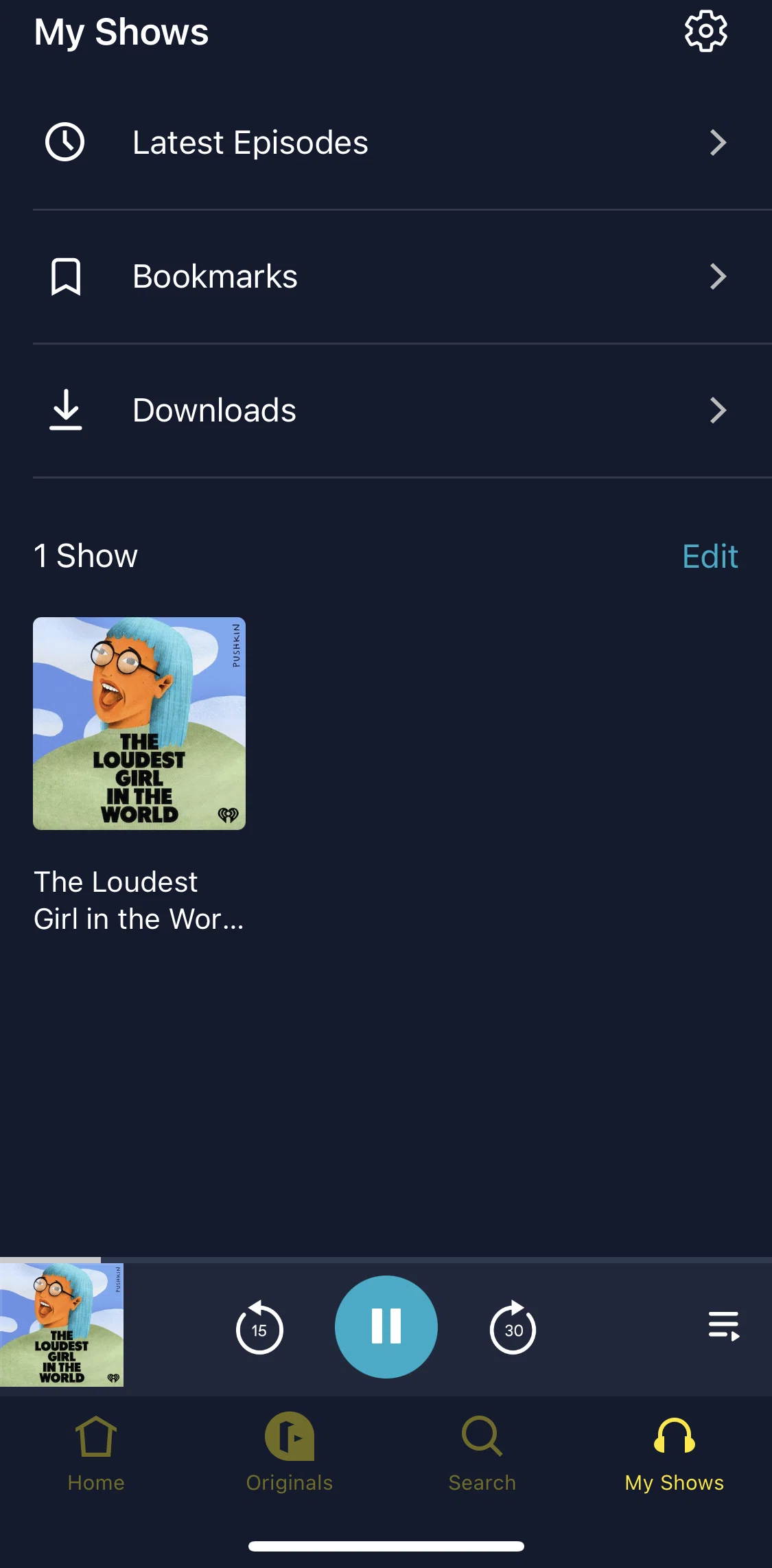 Luminary Screen screen in the Downloads flow