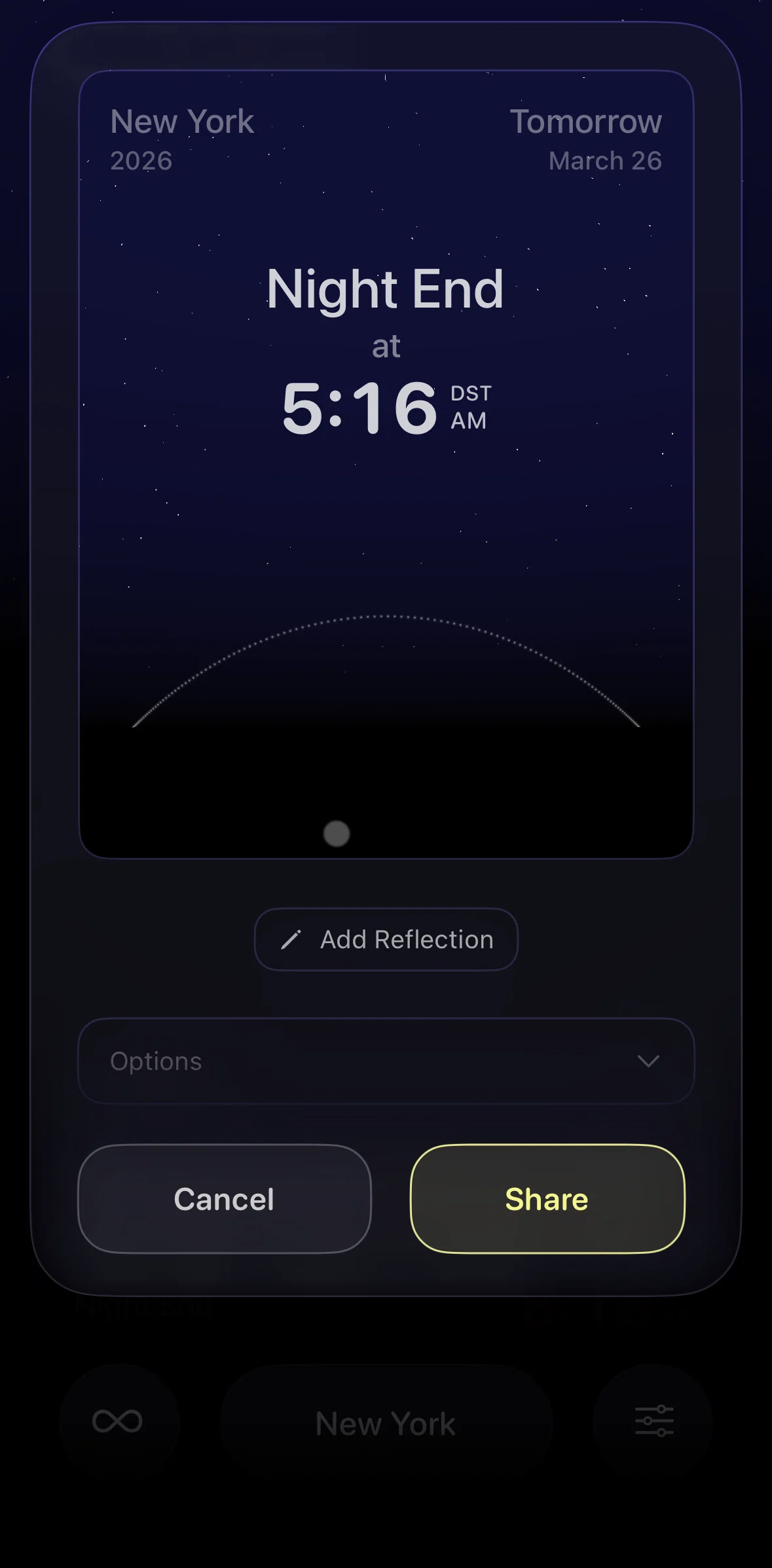 Lumy Screen screen in the Adding a reflection flow