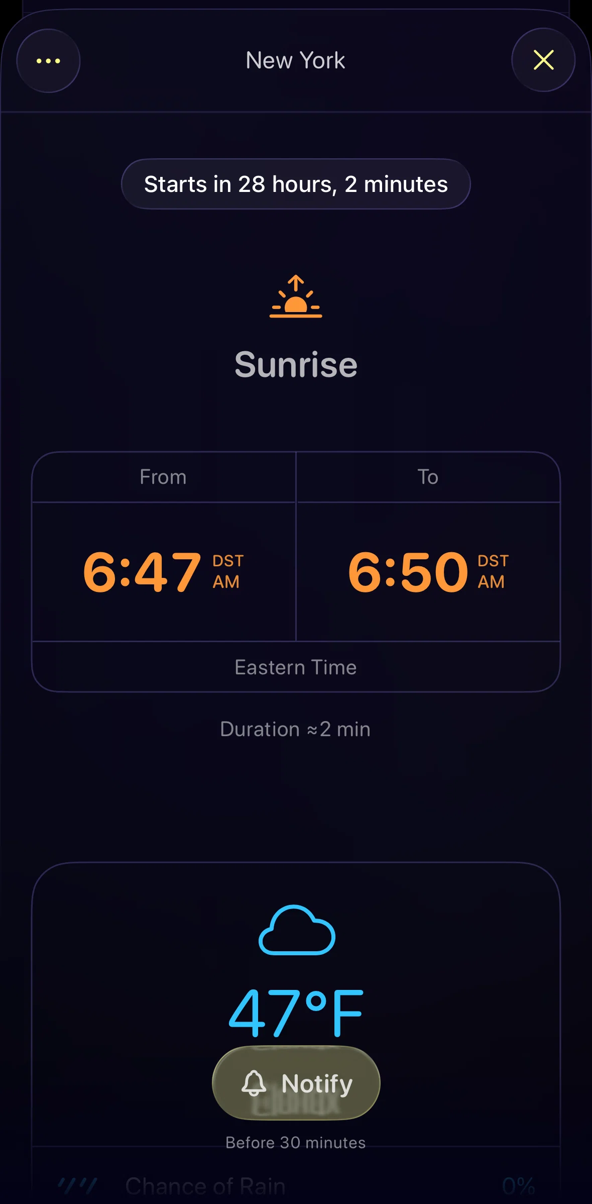 Lumy Screen screen in the Starting a live activity flow