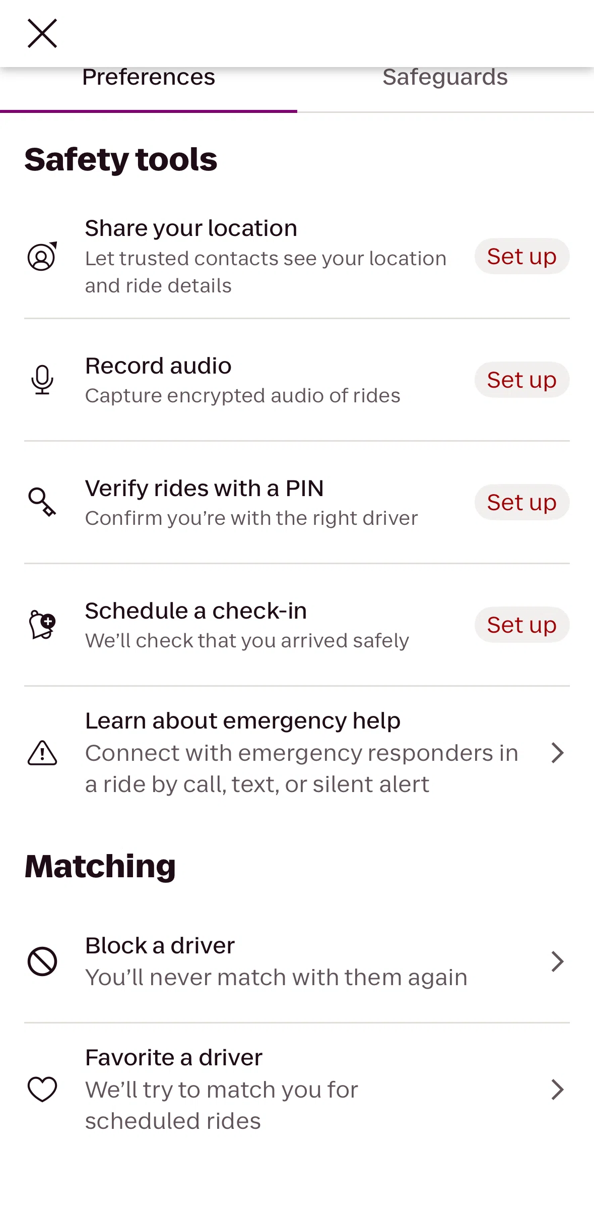 Lyft Screen screen in the Blocked driver flow