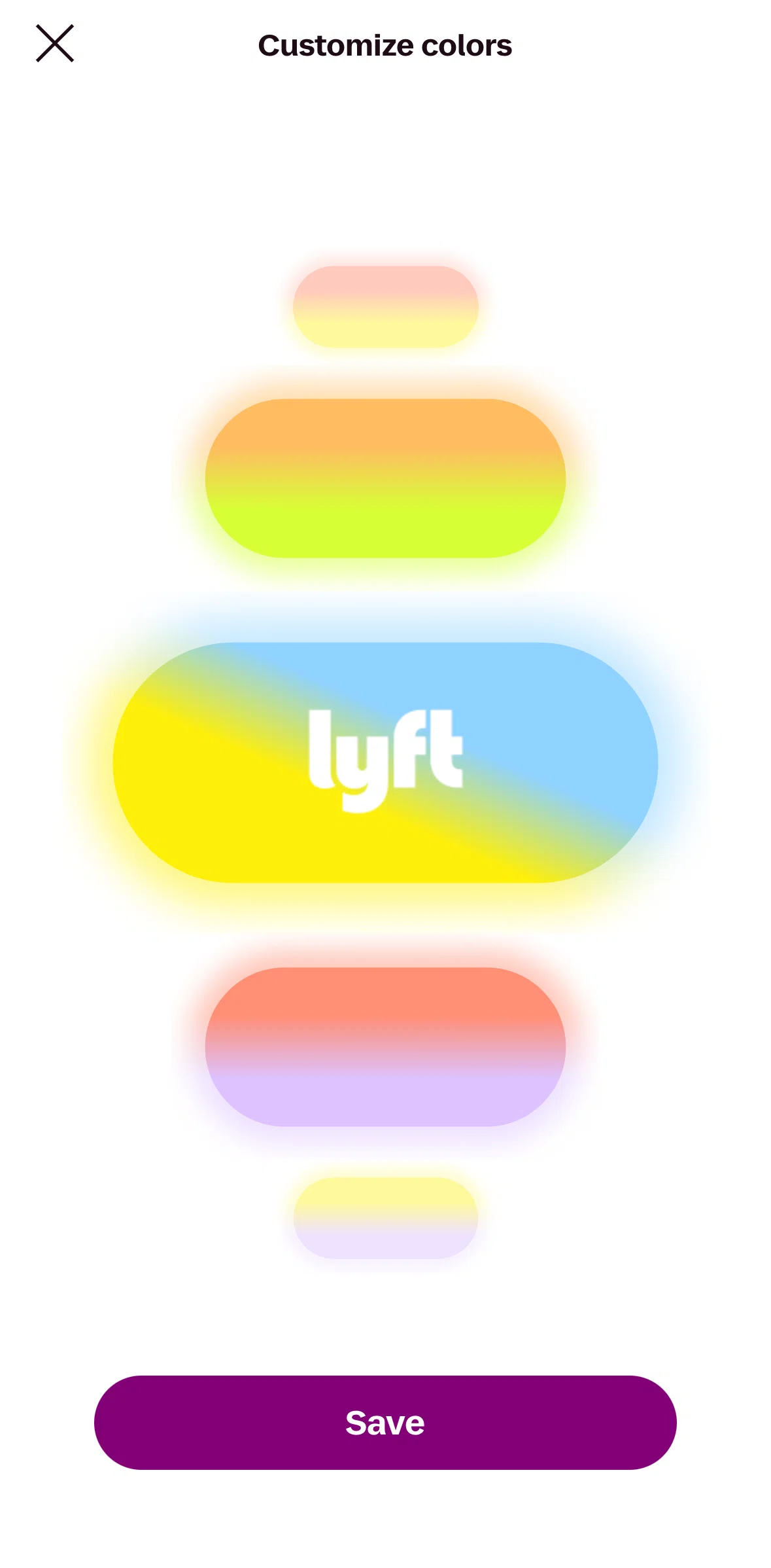 Lyft Screen screen in the Choose a color (exclusive) flow