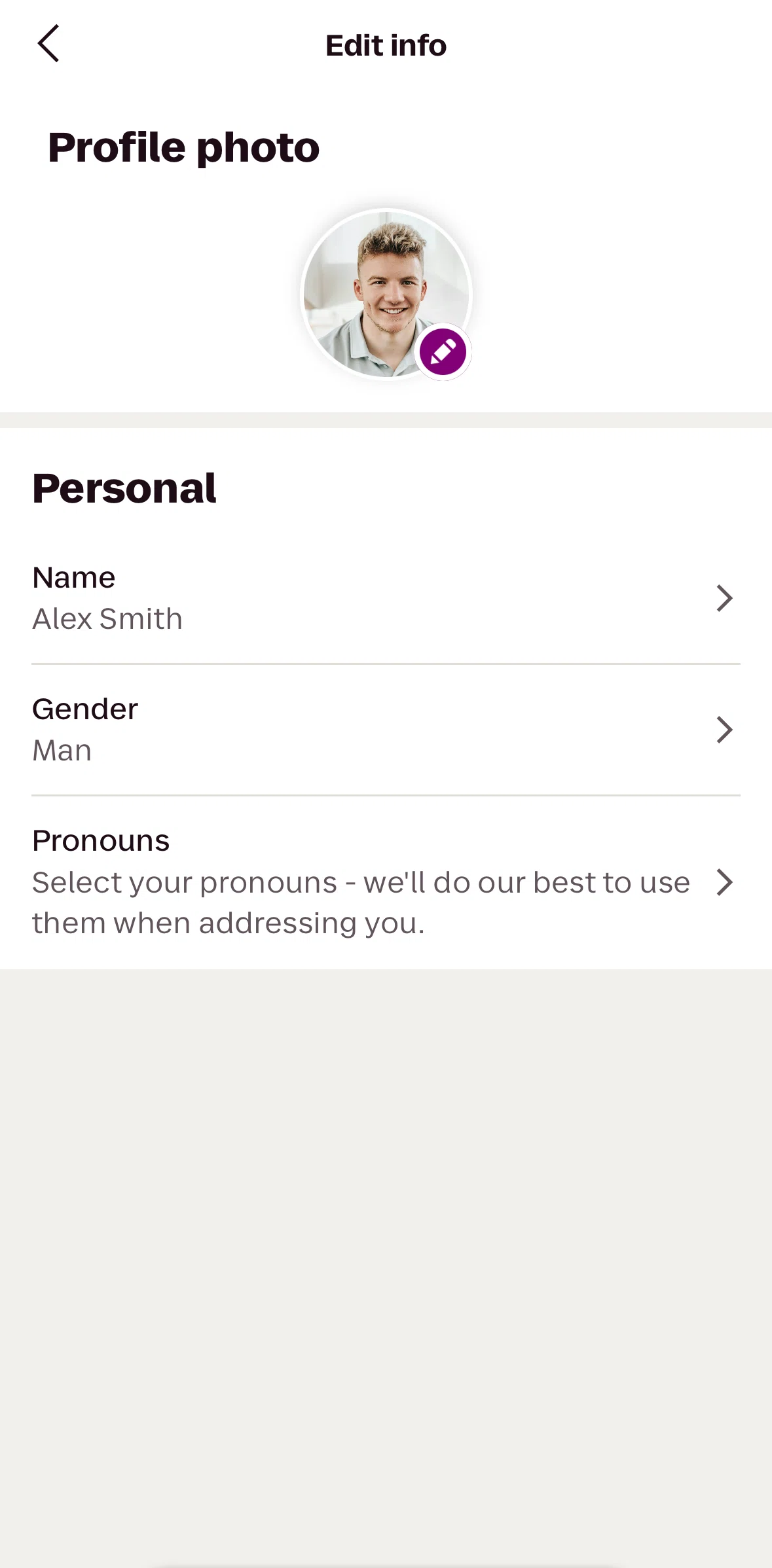 Lyft Screen screen in the Editing name flow