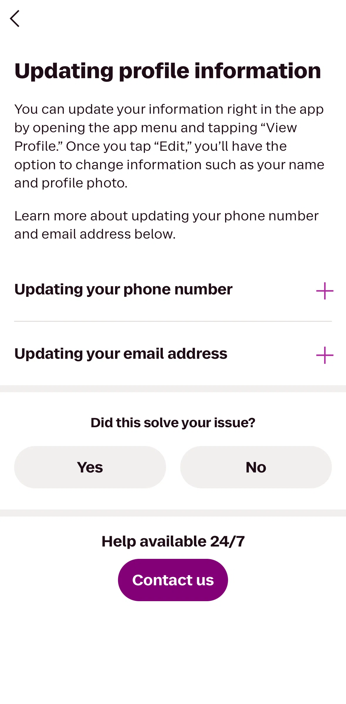 Lyft Screen screen in the Giving feedback (help) flow