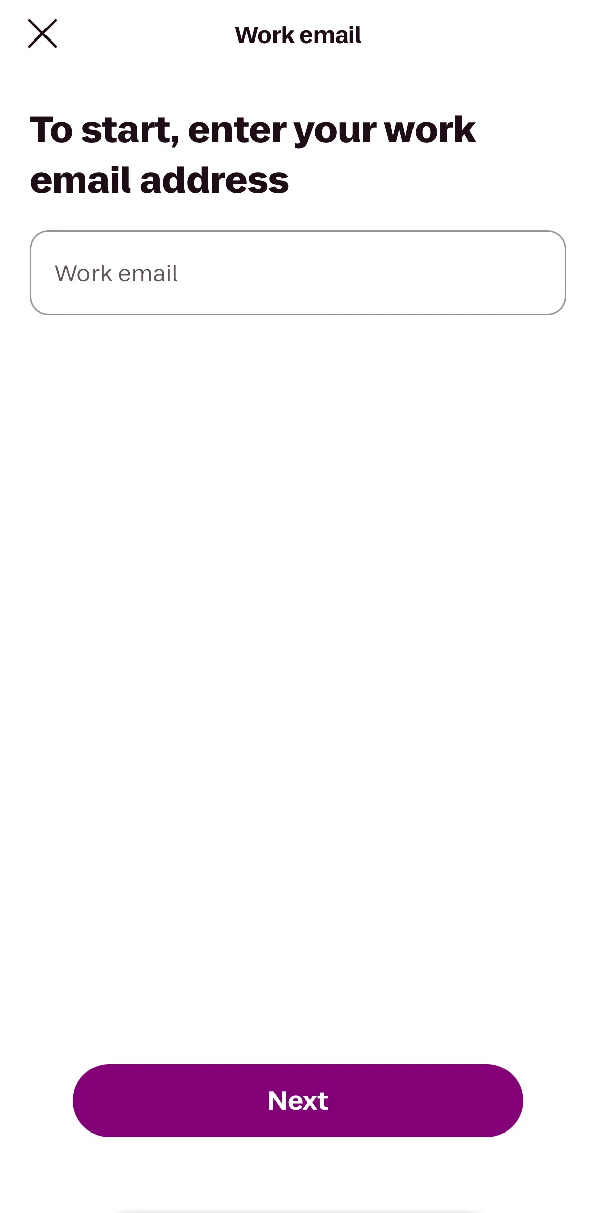 Lyft Screen screen in the Setting up a business profile flow