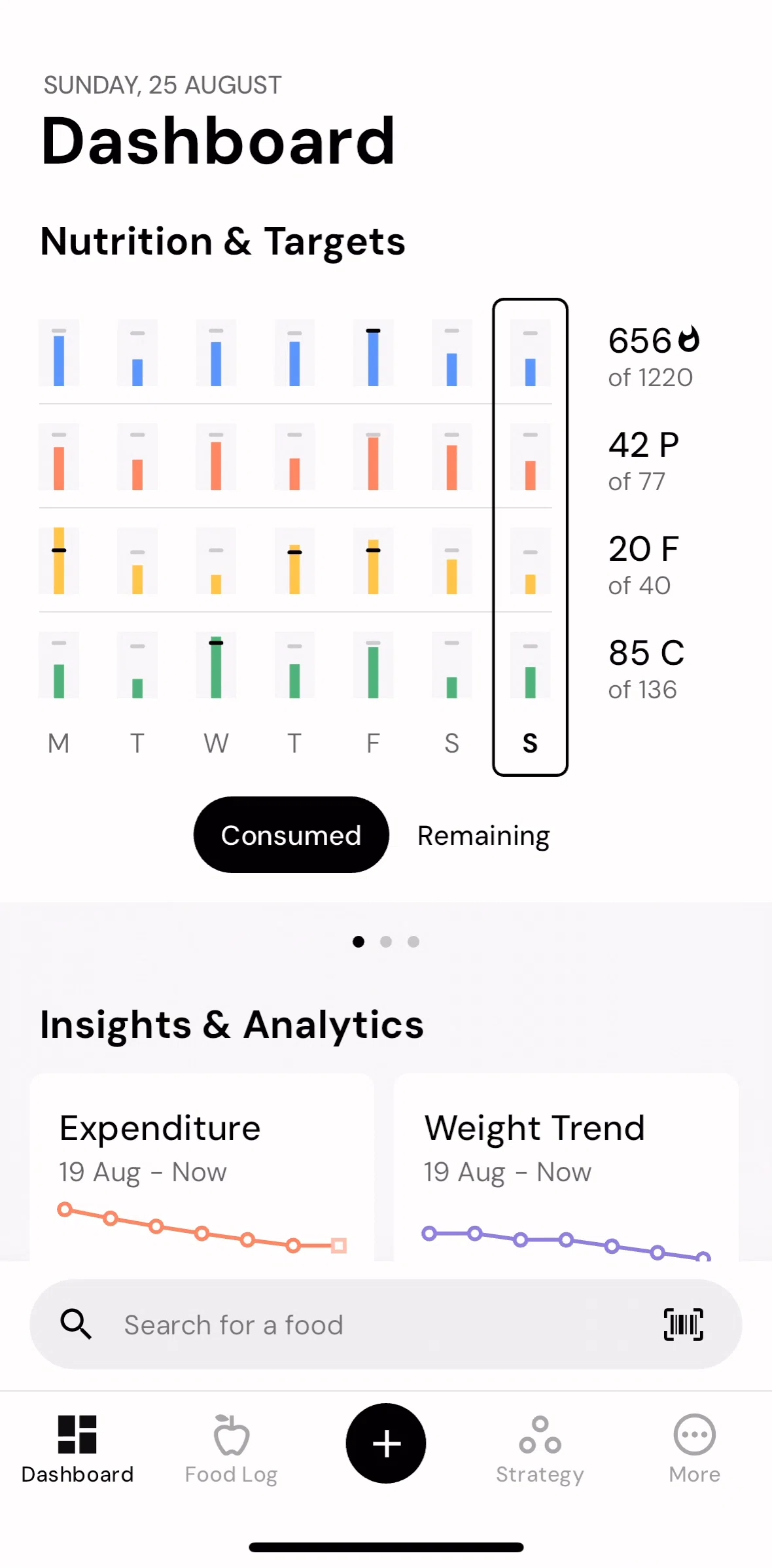 MacroFactor Screen screen in the More flow