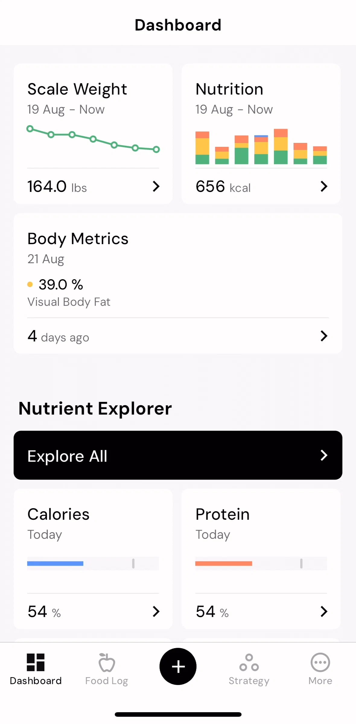 MacroFactor Screen screen in the Nutrition flow