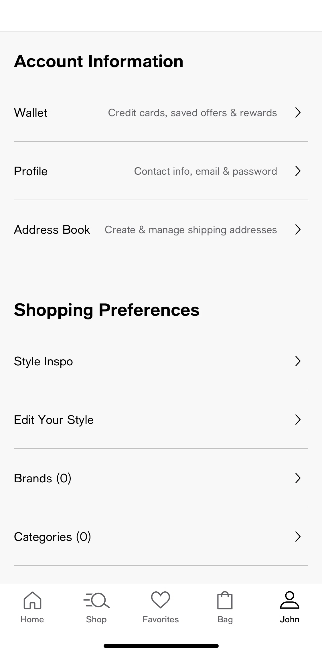 Macy's Screen screen in the Adding a delivery address flow
