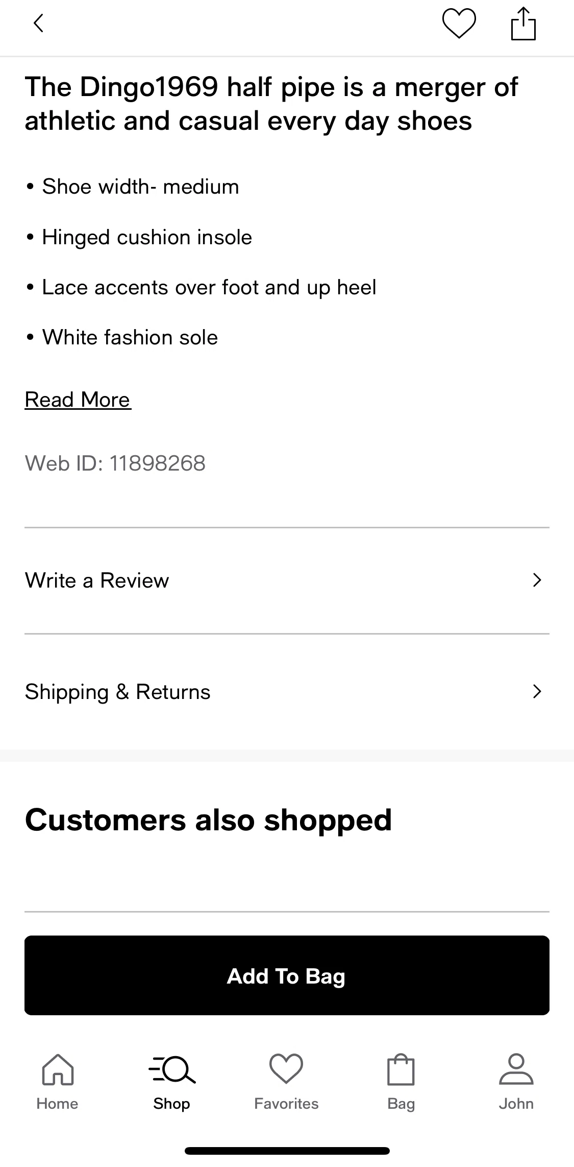 Macy's Screen screen in the Rating a product flow