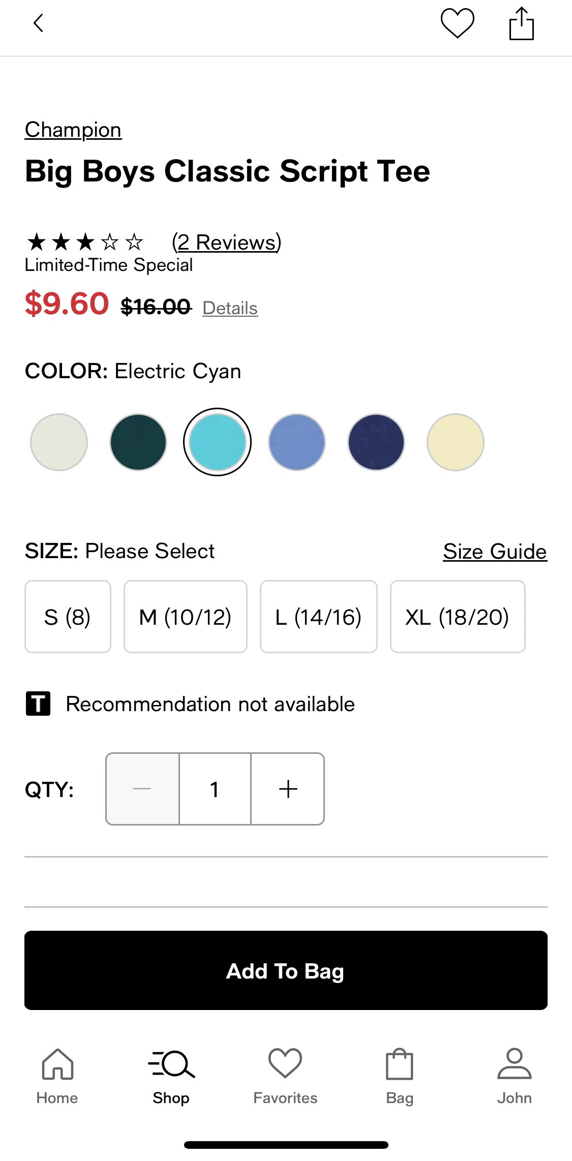Macy's Screen screen in the Size guide flow