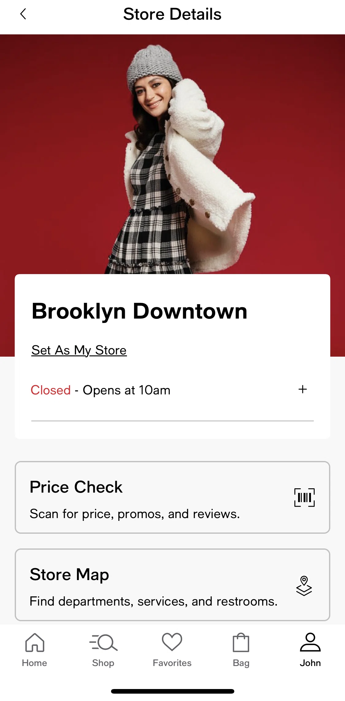 Macy's Screen screen in the Store map flow