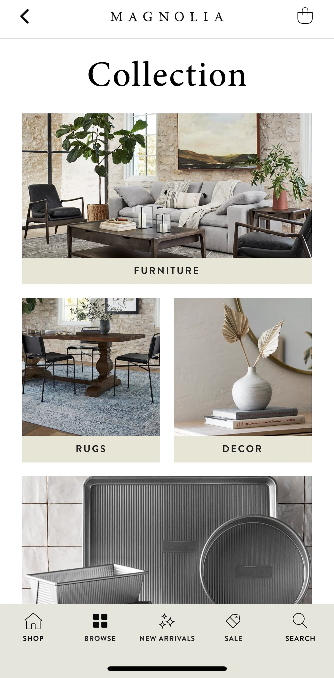 Magnolia Screen screen in the Browse flow