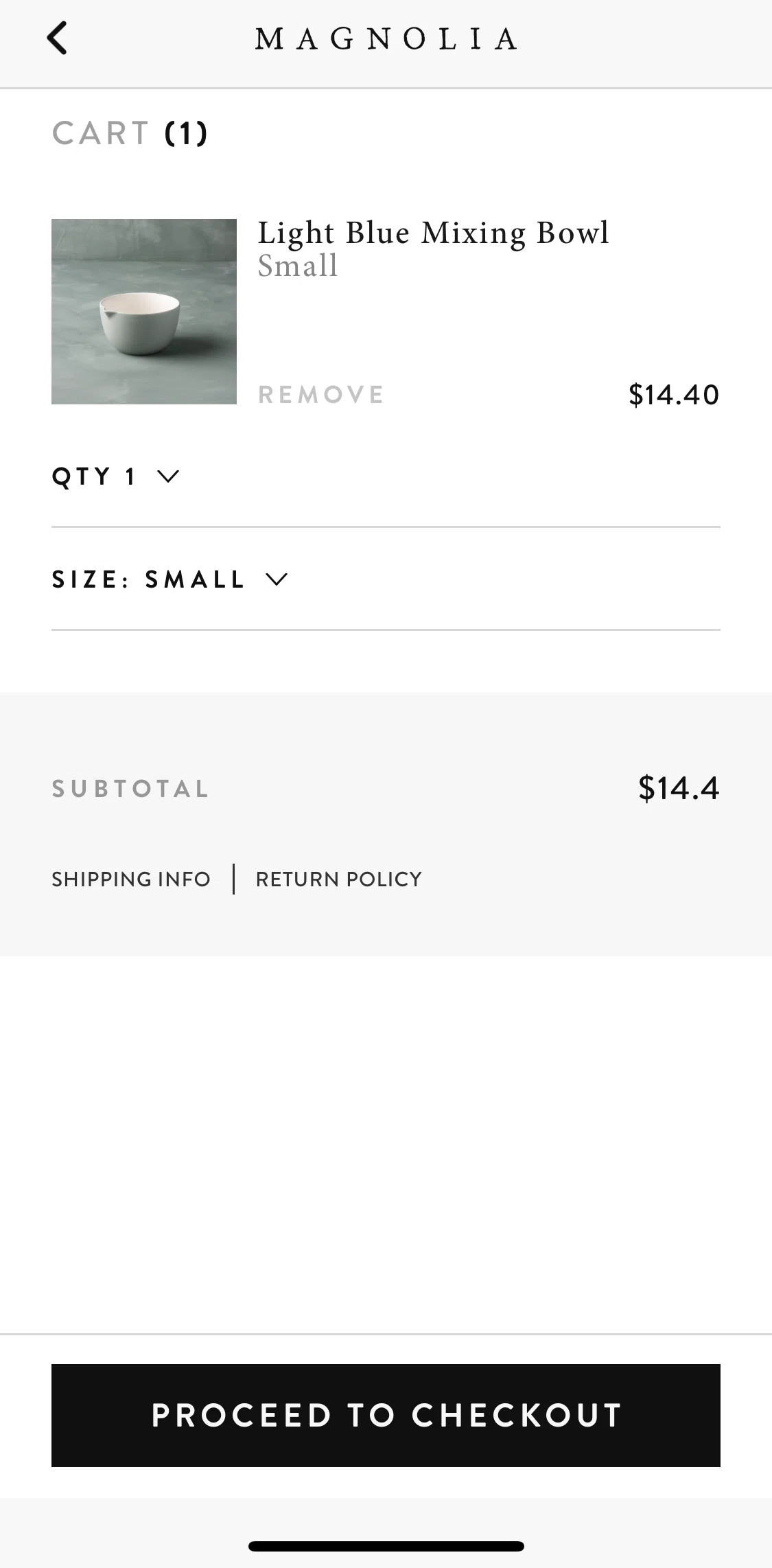 Magnolia Screen screen in the Purchasing a product flow