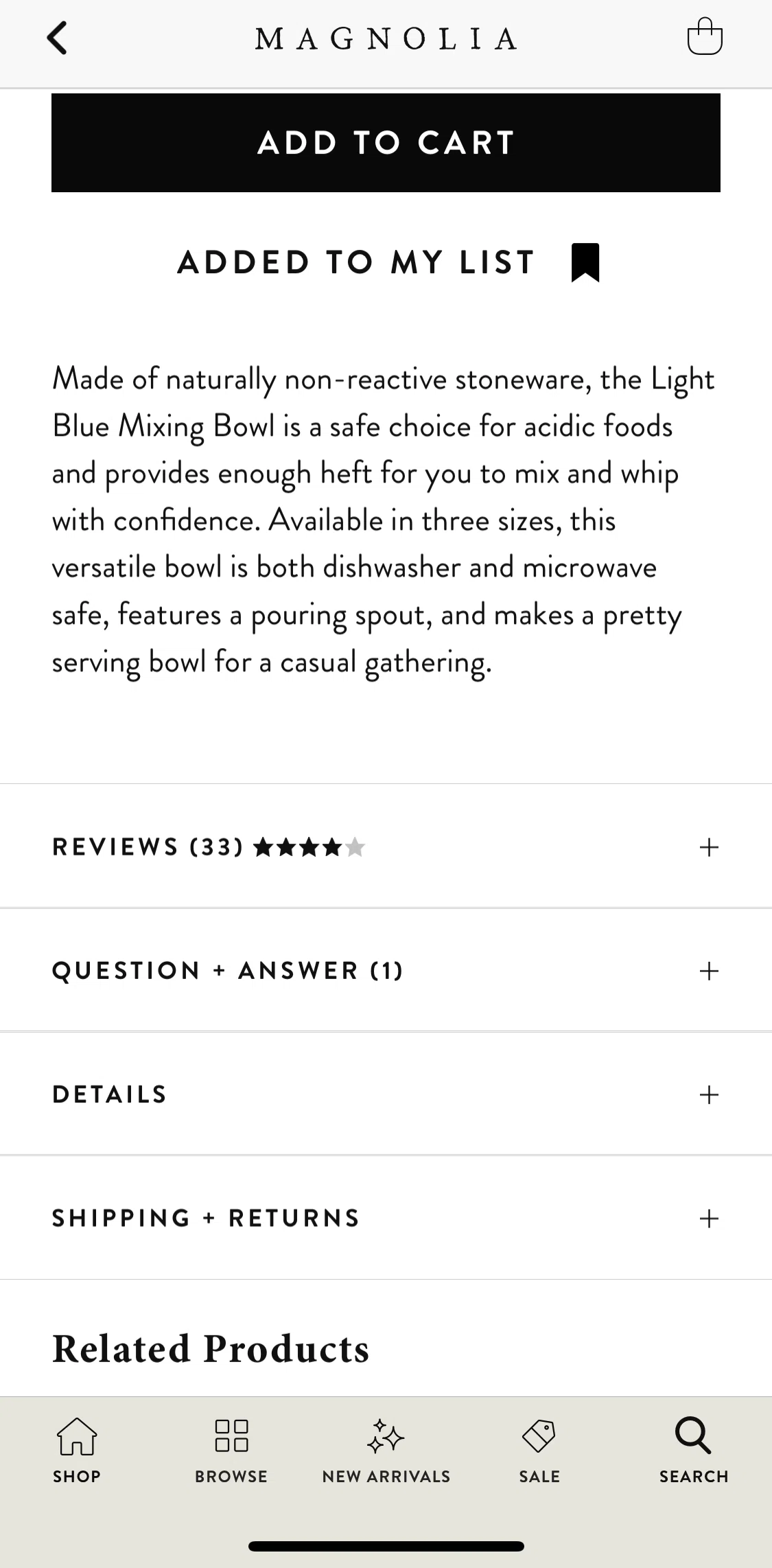Magnolia Screen screen in the Reviews flow
