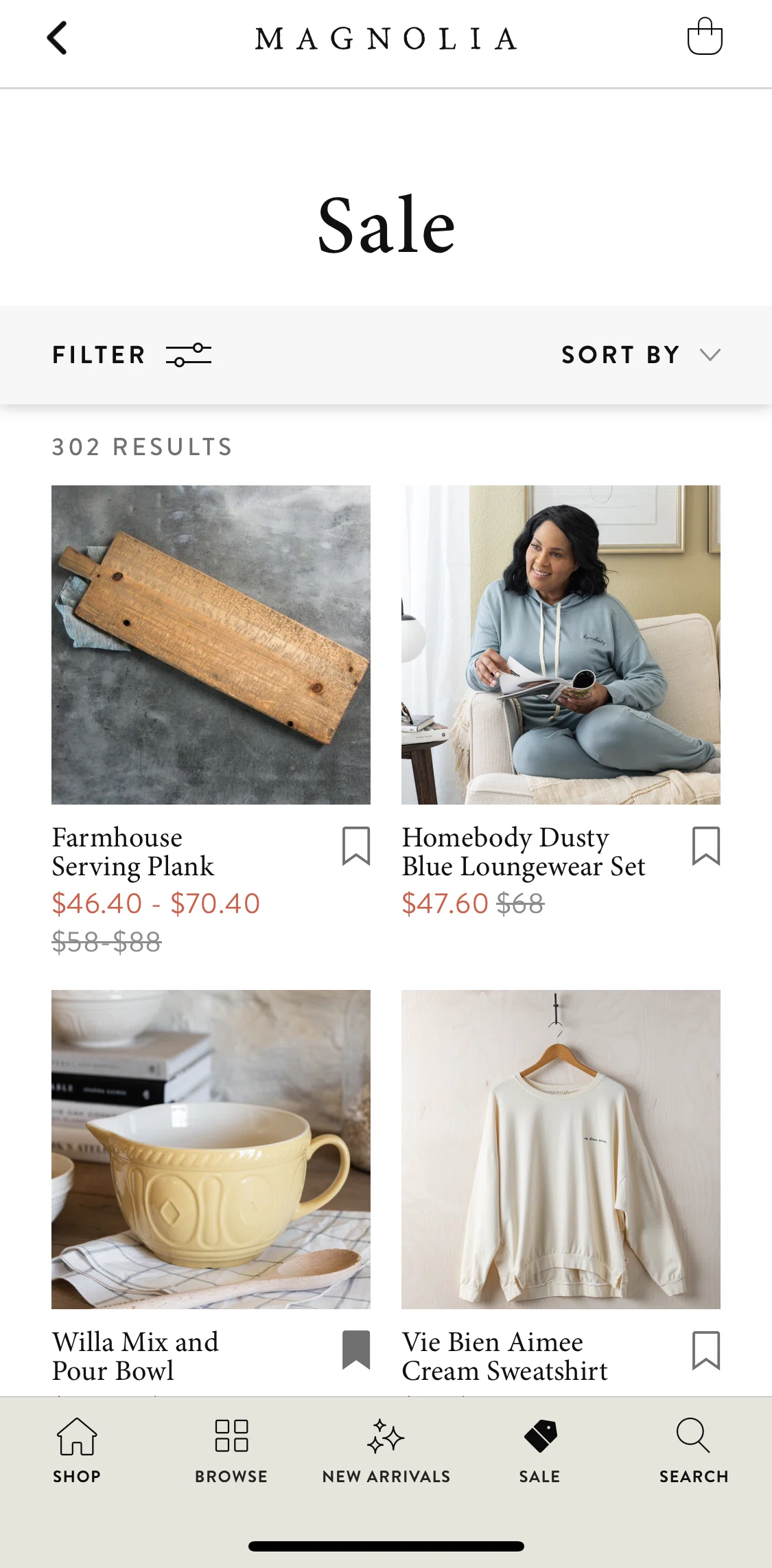 Magnolia Screen screen in the Sale flow