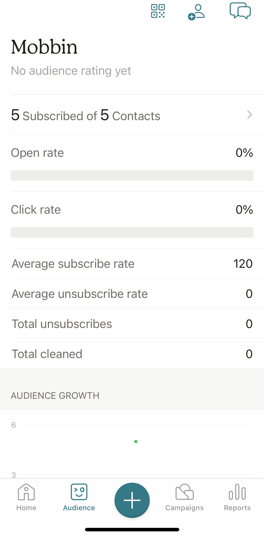 Mailchimp Screen screen in the Audience flow