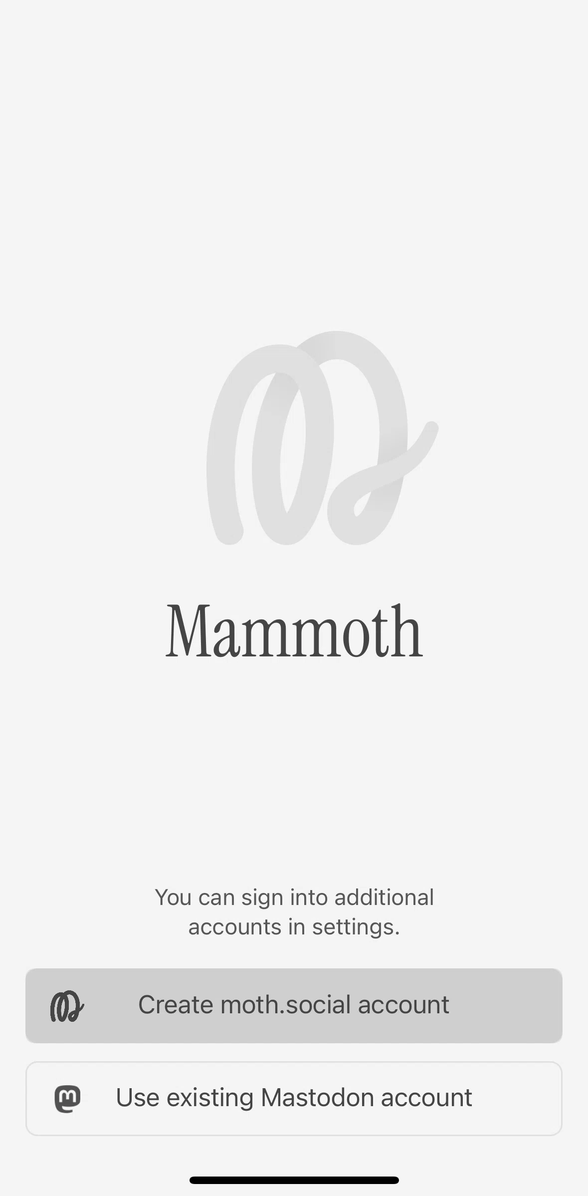 Mammoth Screen screen in the Onboarding flow