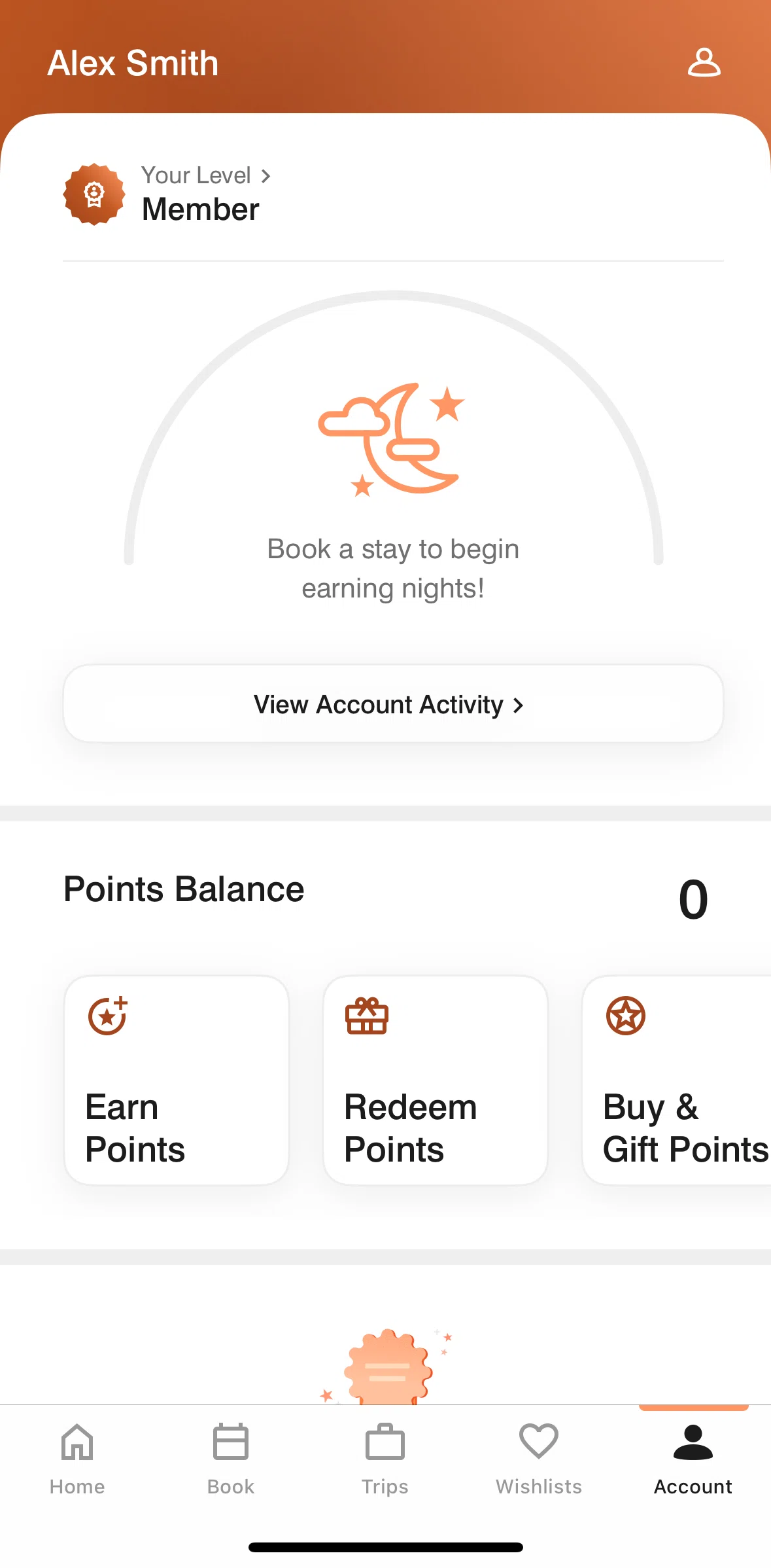 Marriott Bonvoy Screen screen in the Profile flow