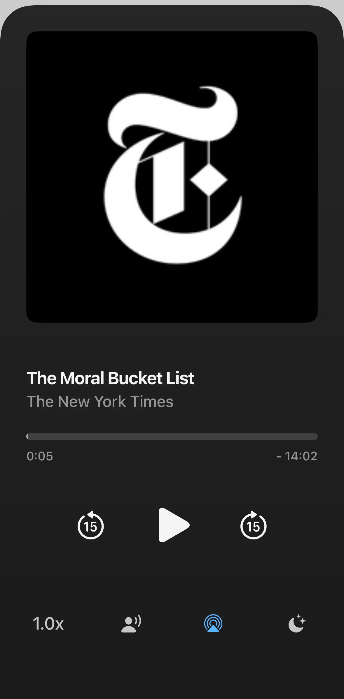 Matter Screen screen in the Changing playback speed flow