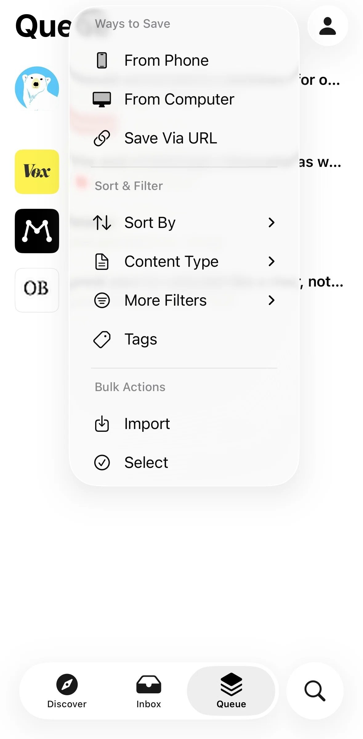 Matter Screen screen in the Copying an email address flow