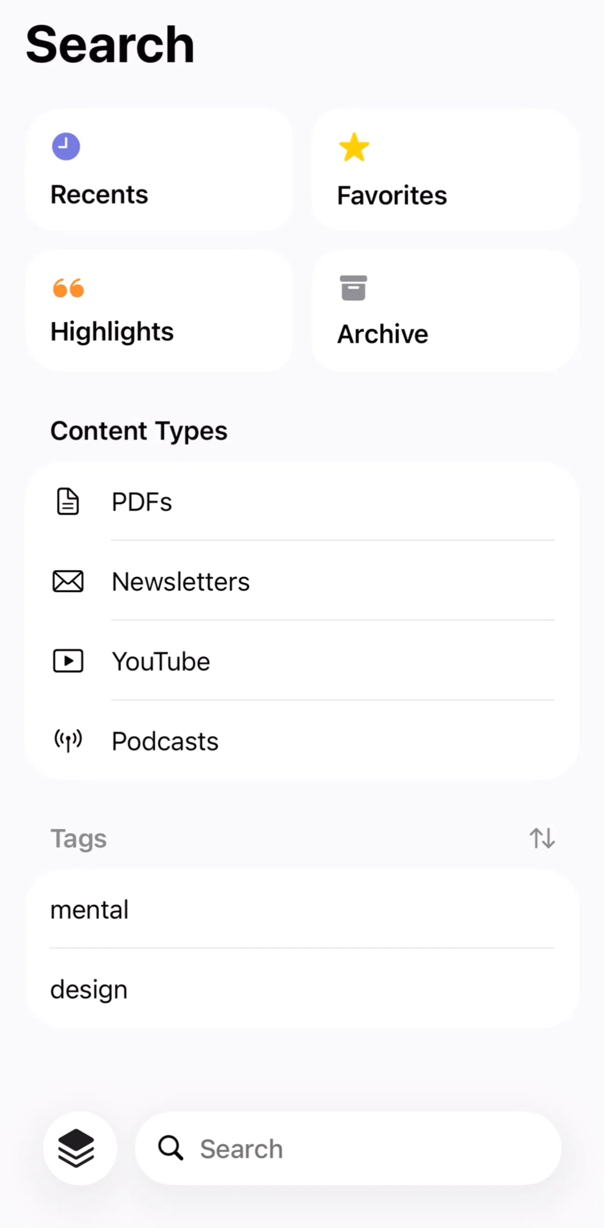 Matter Screen screen in the Recents flow