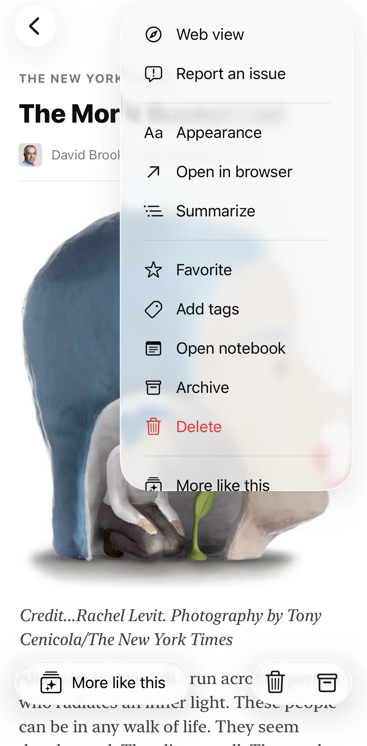 Matter Screen screen in the Searching text in article flow