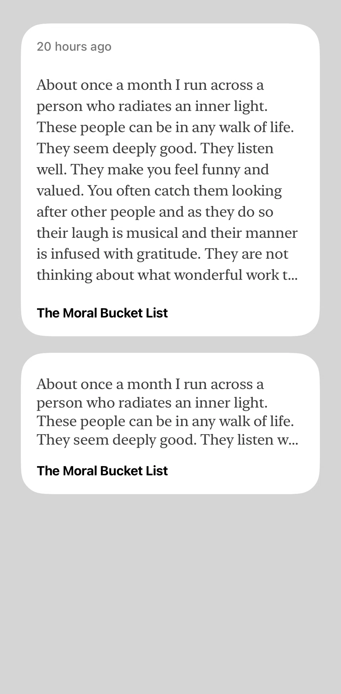 Matter Screen screen in the Widgets flow