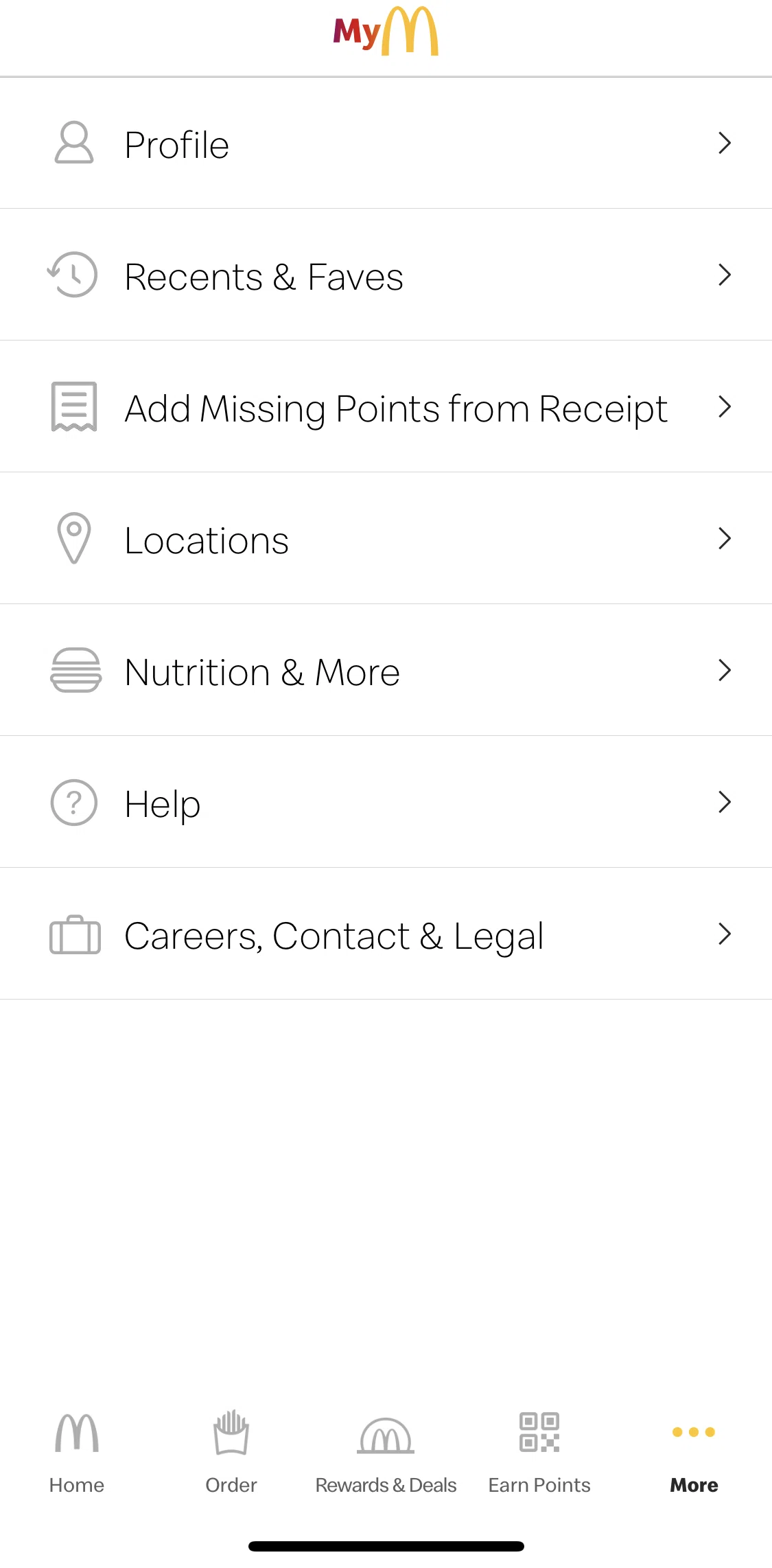 McDonald's Screen screen in the Privacy policy flow