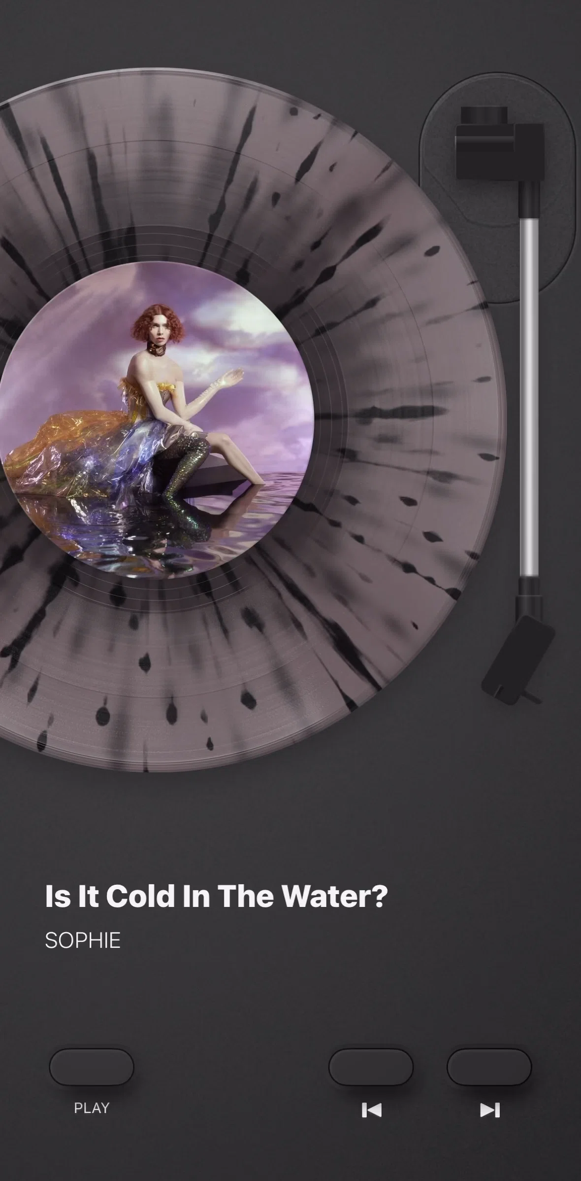 MD Vinyl Screen screen in the Playing a song flow