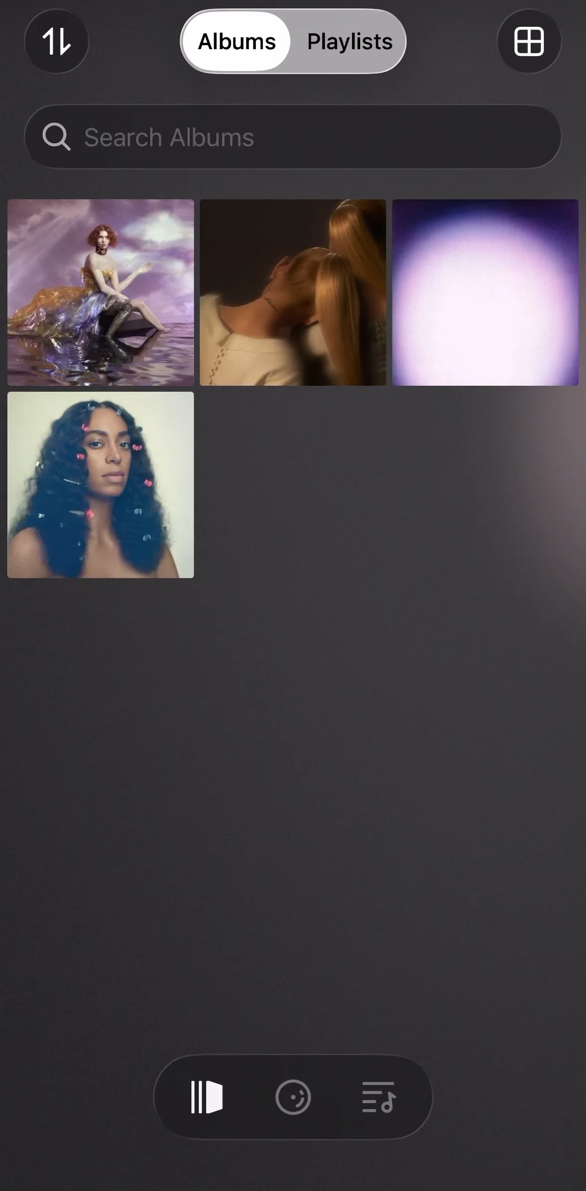 MD Vinyl Screen screen in the Searching albums flow