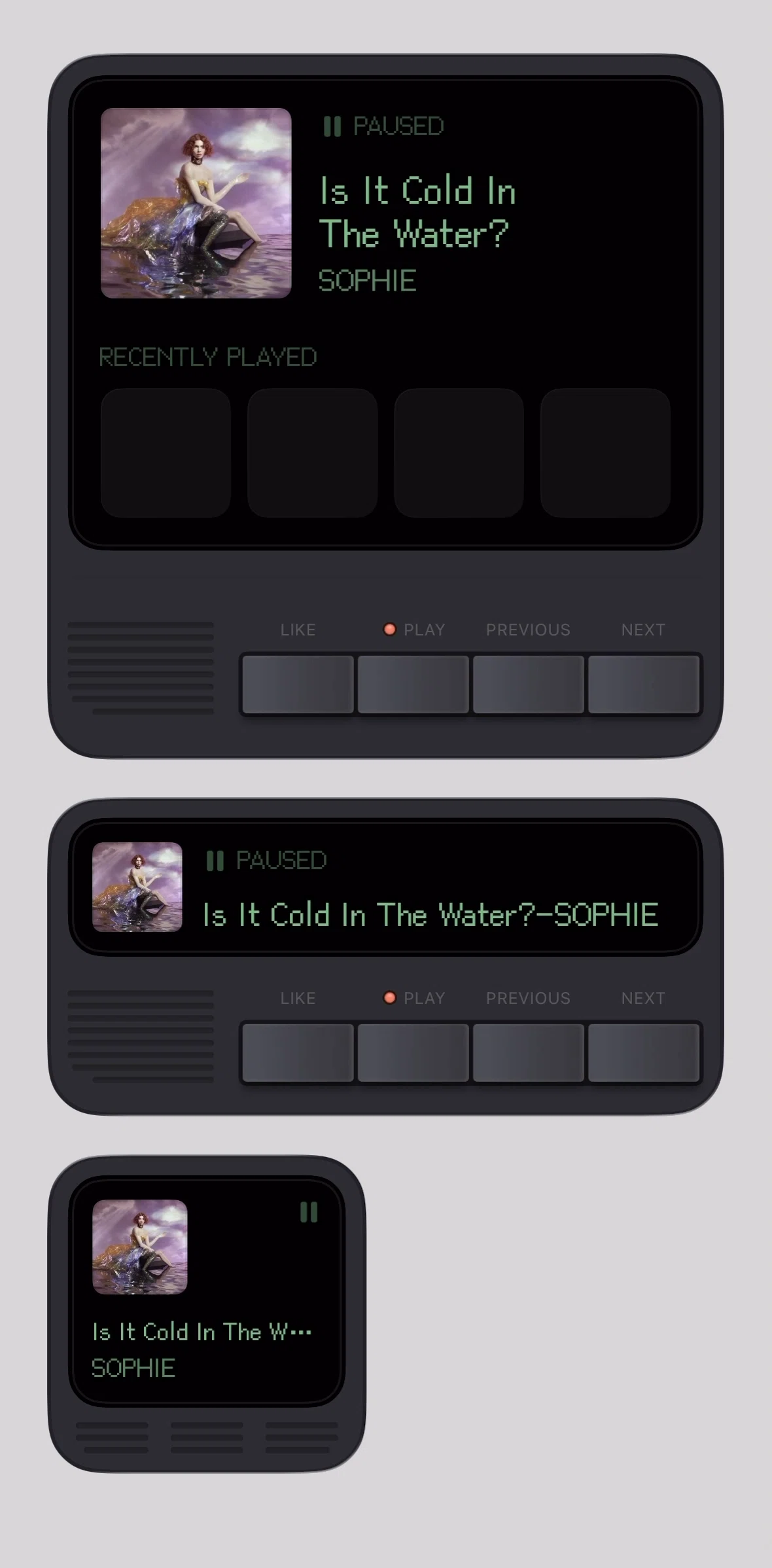 MD Vinyl Screen screen in the Widgets flow