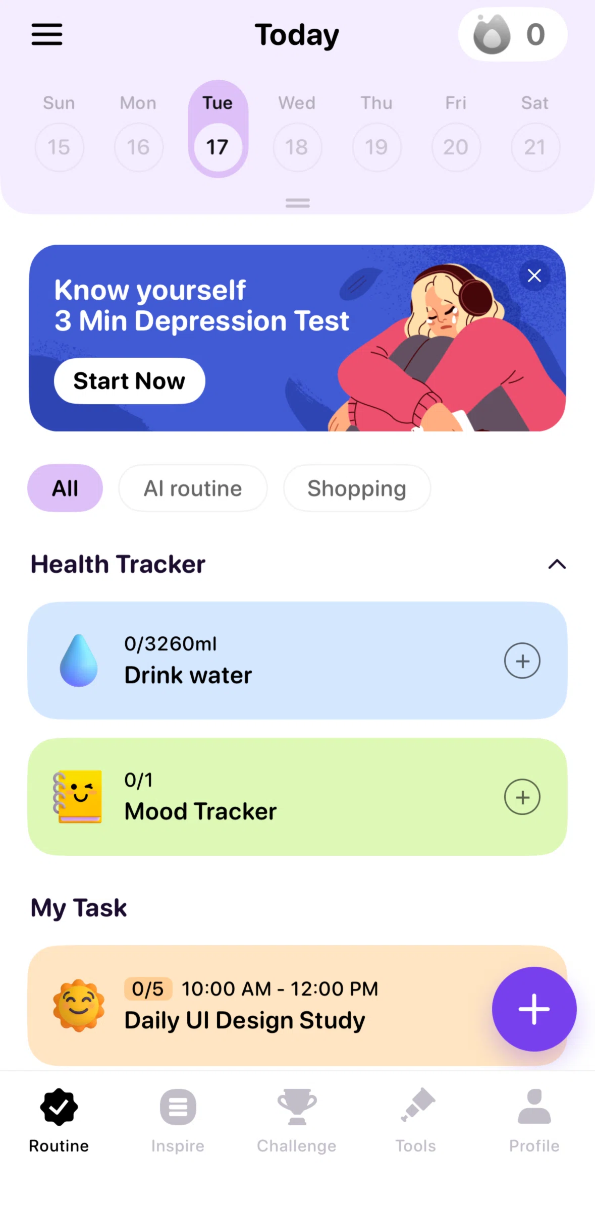 Me+ Screen screen in the Changing date flow