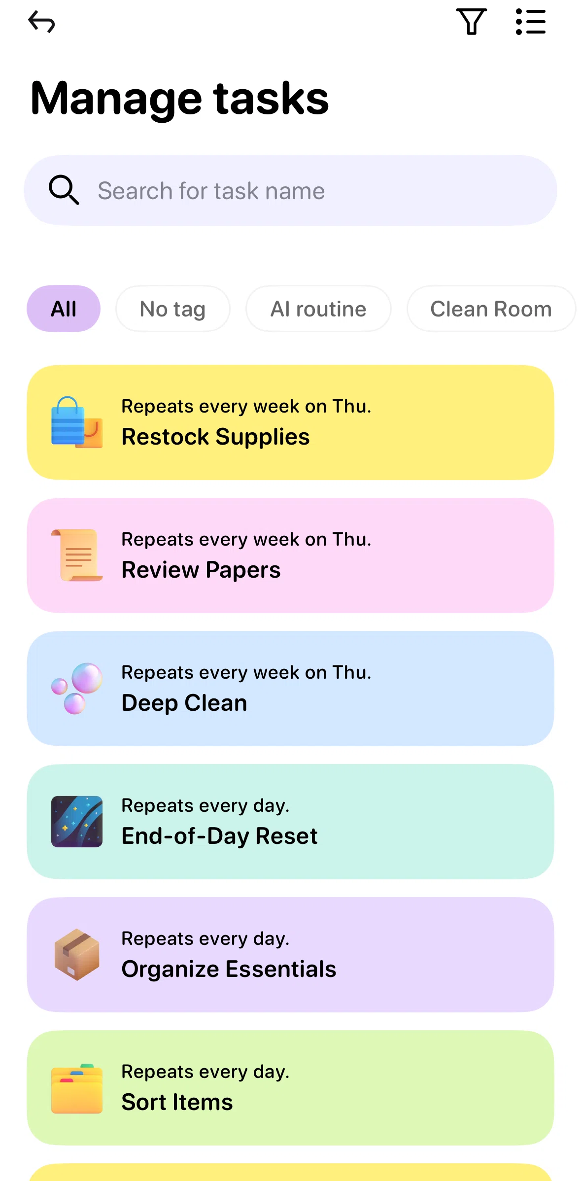Me+ Screen screen in the Copying tasks flow