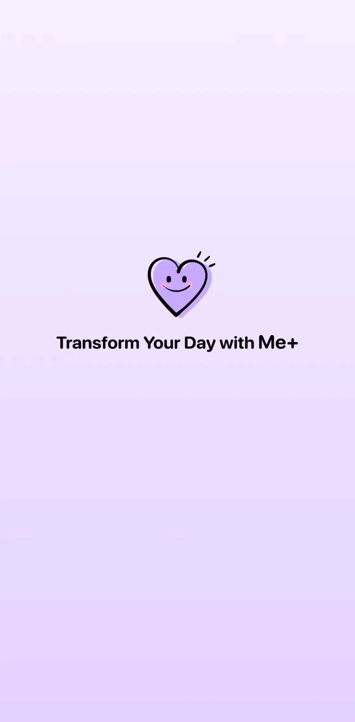 Me+ Screen screen in the Onboarding flow