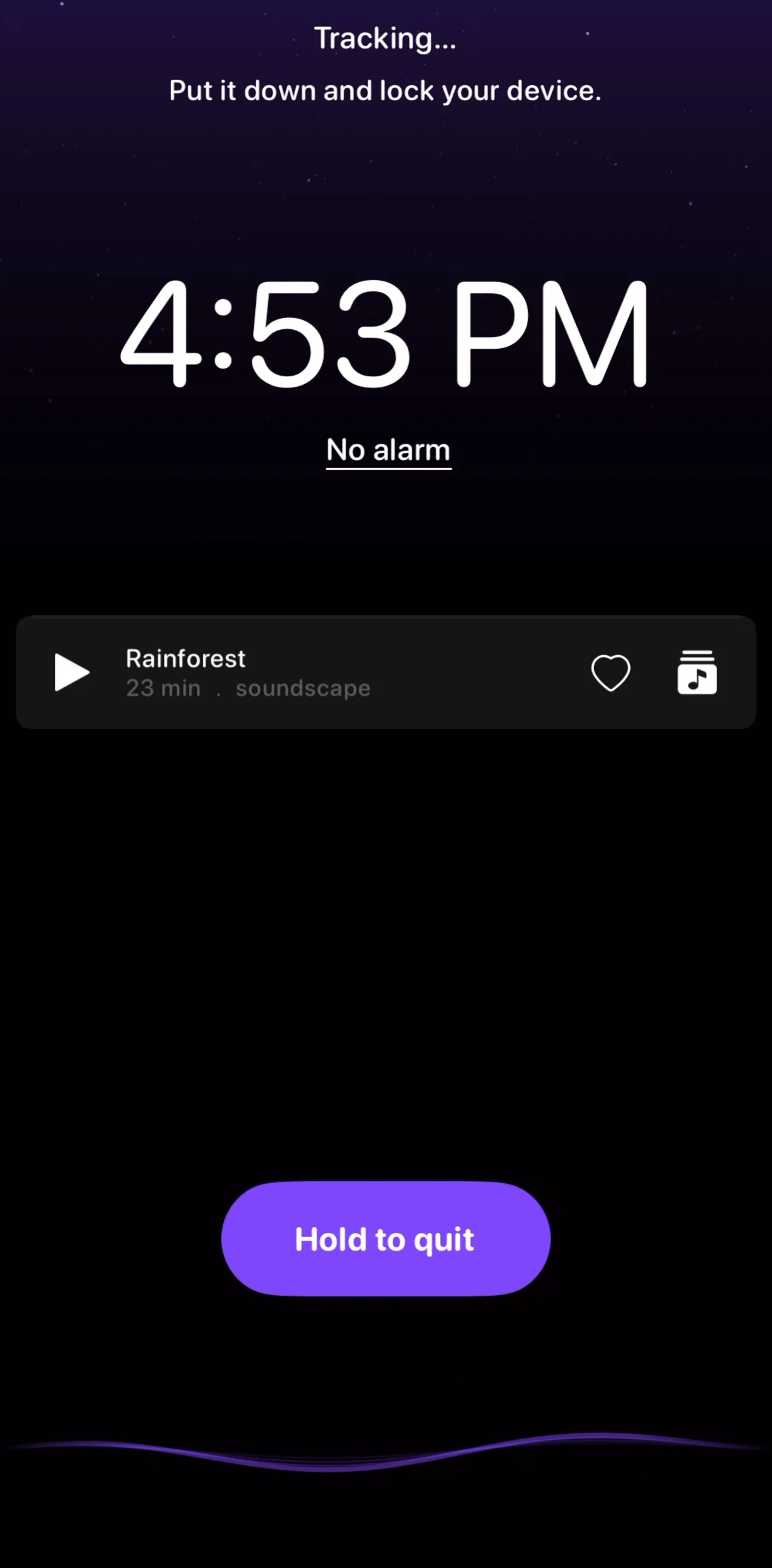 Me+ Screen screen in the Quitting sleep tracking flow