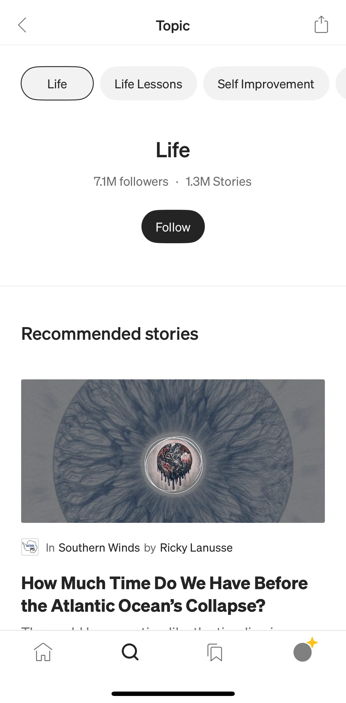 Medium Screen 1 screen in the Browse curated list flow